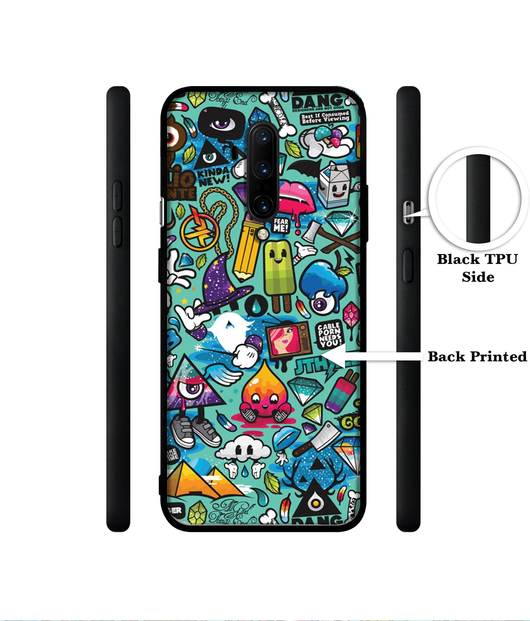 Crazy Designer 2D Printed Back Case Cover for OnePlus 7T Pro 4G