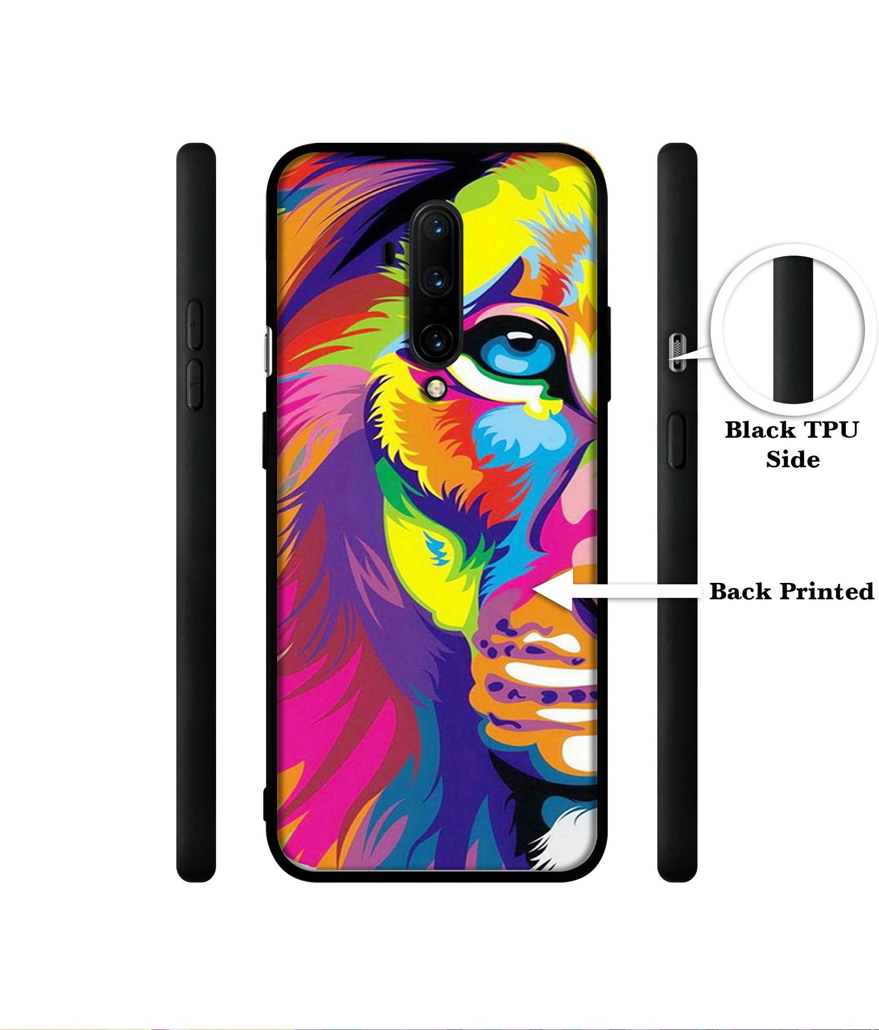 Lion Designer 2D Printed Back Case Cover for OnePlus 7T Pro 4G