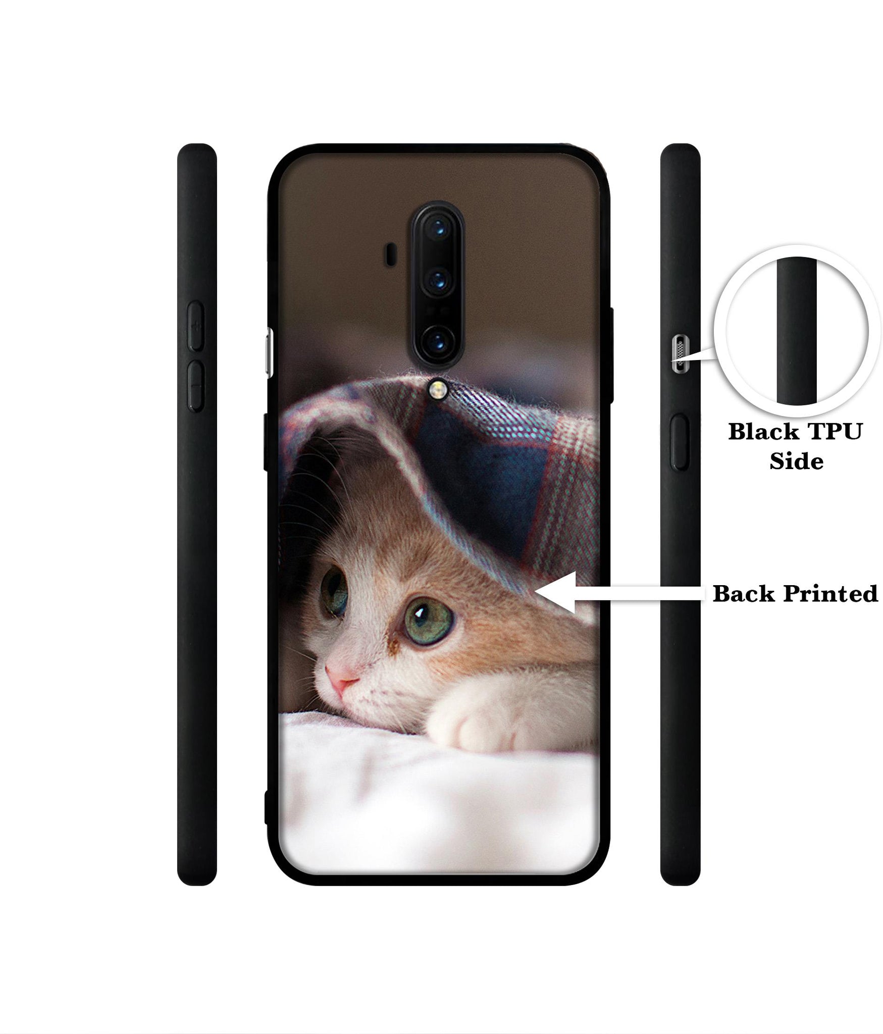 Sleepy Kitten Designer 2D Printed Back Case Cover for OnePlus 7T Pro 4G