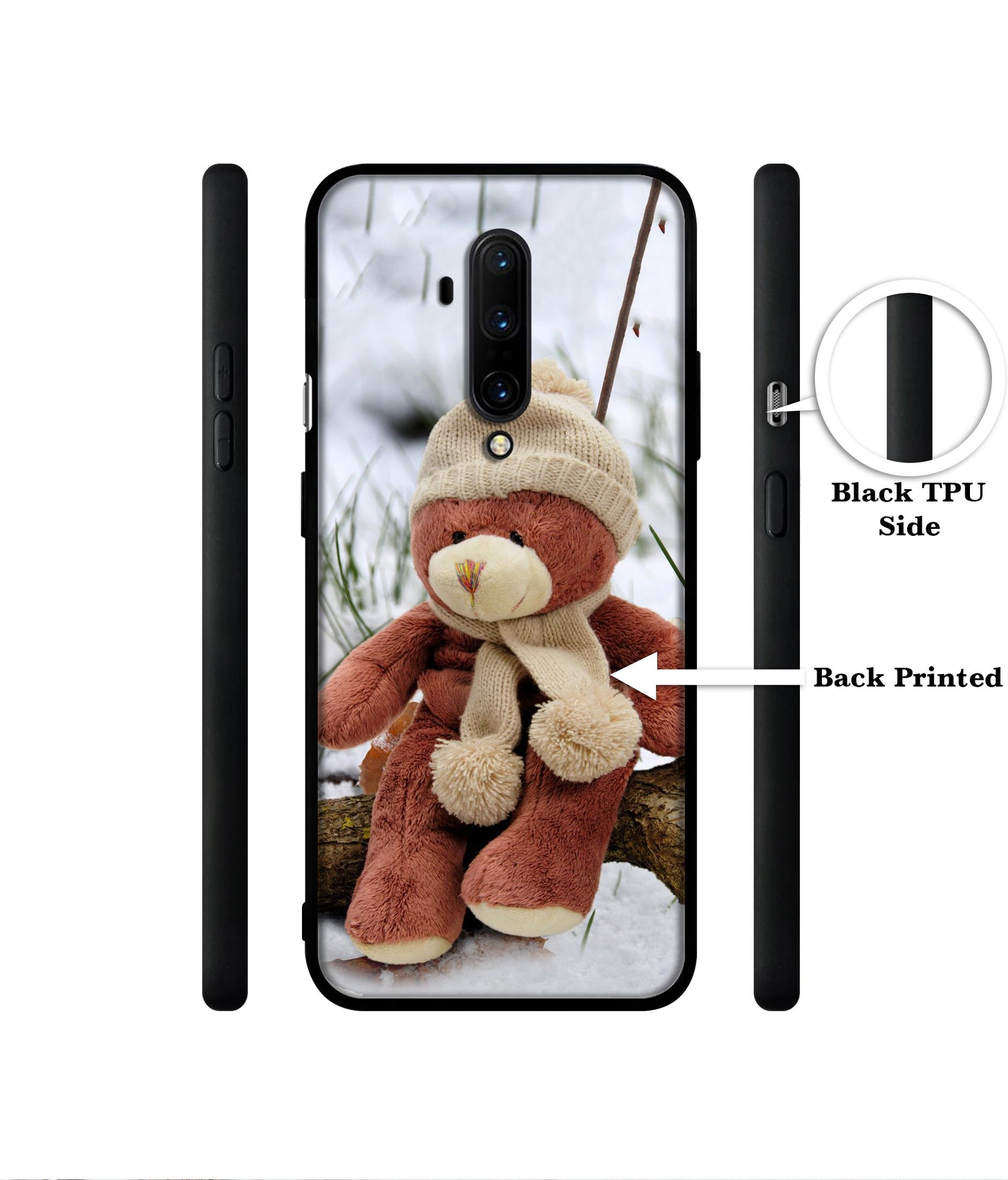 Woolen Bear Designer 2D Printed Back Case Cover for OnePlus 7T Pro 4G