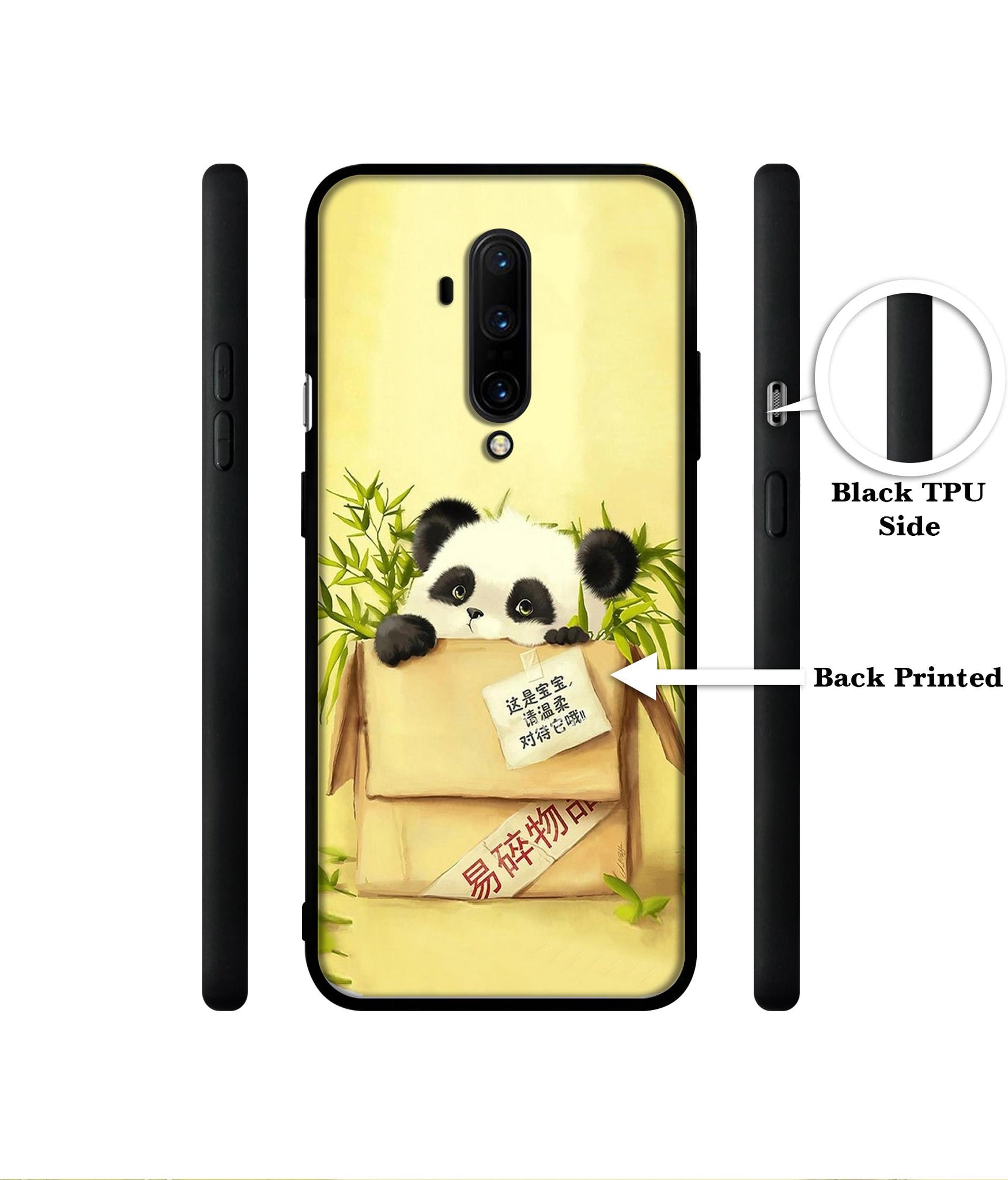 Panda In Box Designer 2D Printed Back Case Cover for OnePlus 7T Pro 4G