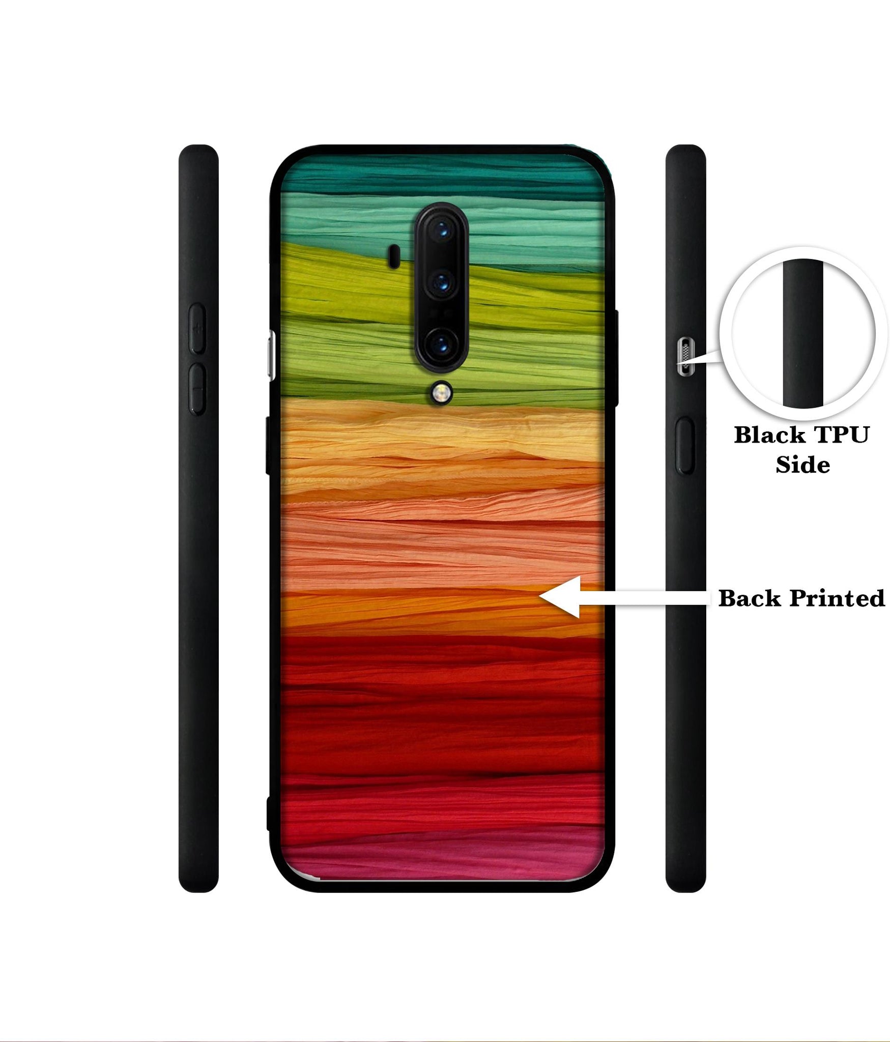 Colorful Thread Designer 2D Printed Back Case Cover for OnePlus 7T Pro 4G