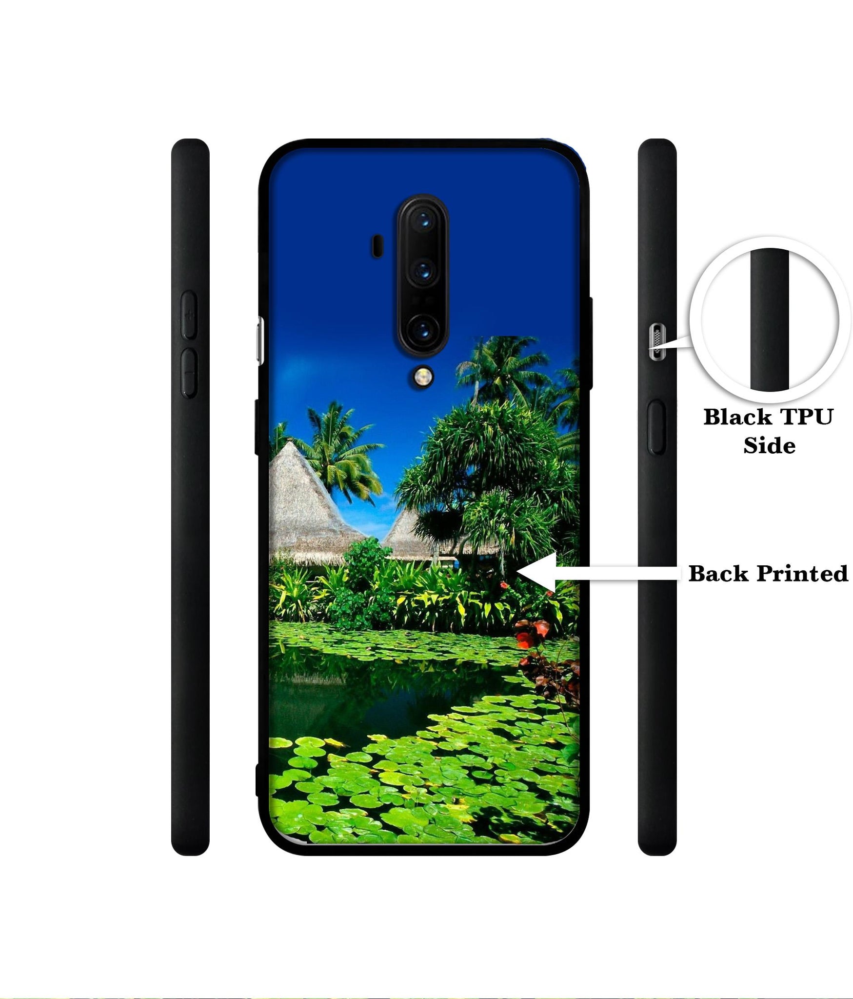 Tropics Water Designer 2D Printed Back Case Cover for OnePlus 7T Pro 4G