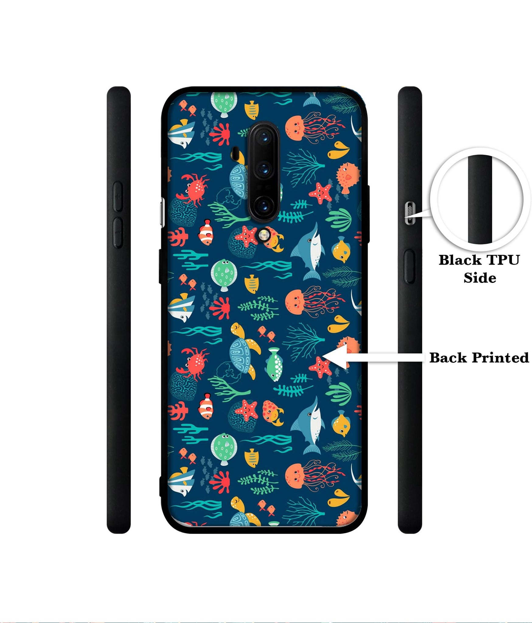 Aquarium Texture Designer 2D Printed Back Case Cover for OnePlus 7T Pro 4G