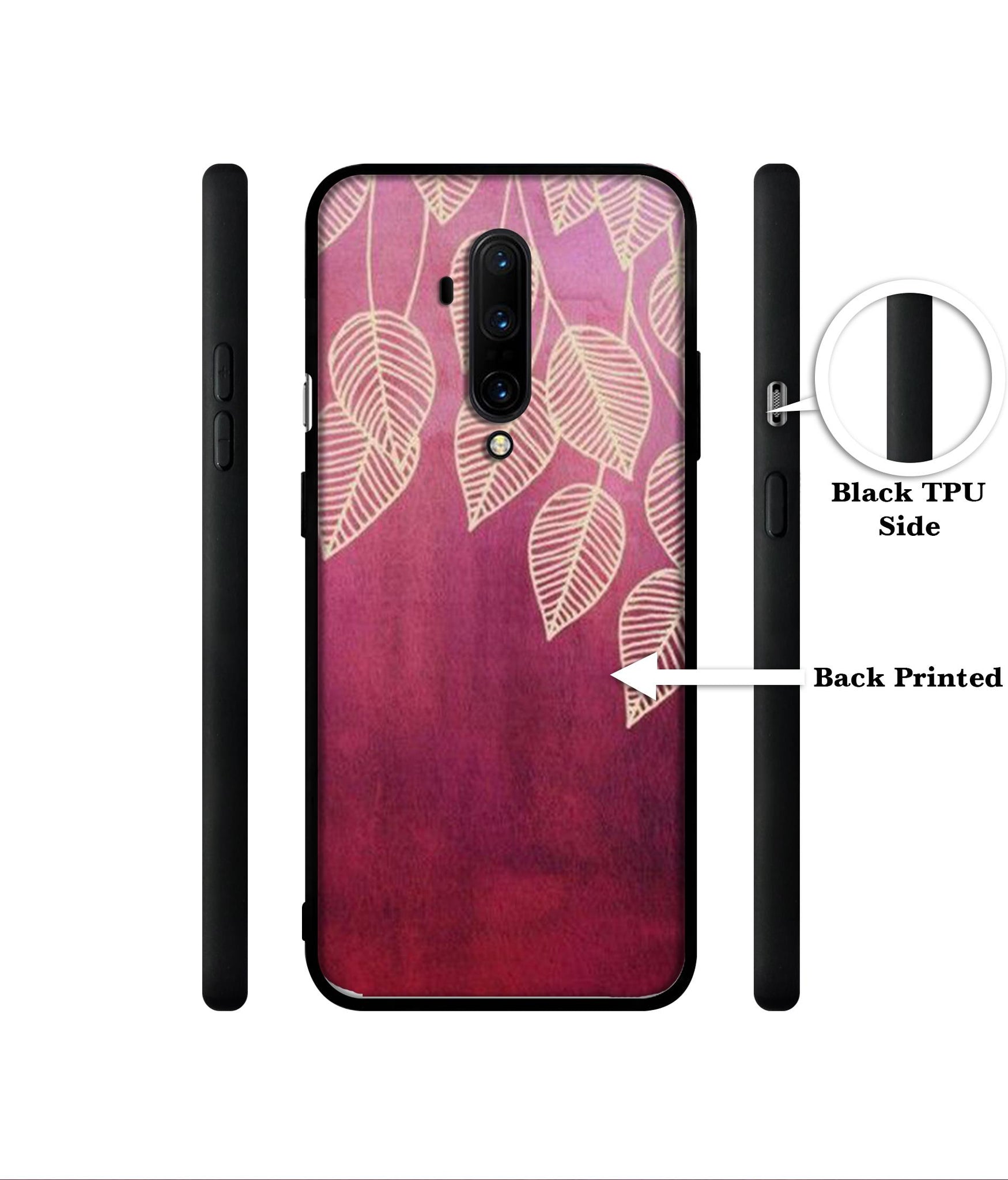 Leaf Pattern Designer 2D Printed Back Case Cover for OnePlus 7T Pro 4G