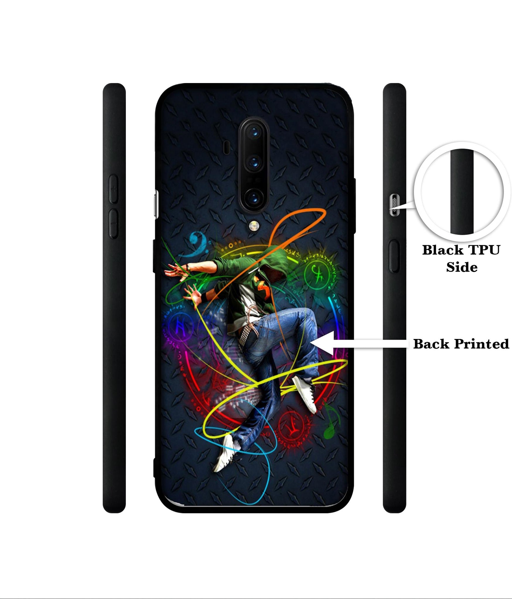 Boy With Music Designer 2D Printed Back Case Cover for OnePlus 7T Pro 4G