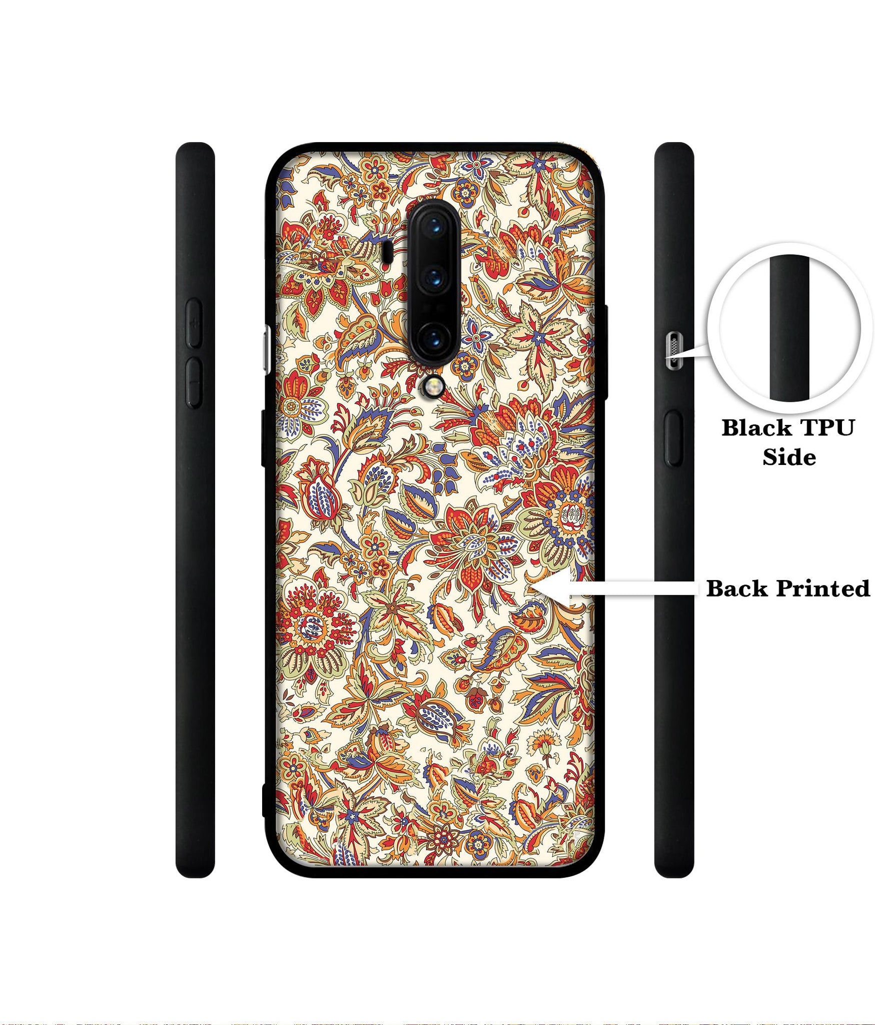 Floral Designer 2D Printed Back Case Cover for OnePlus 7T Pro 4G