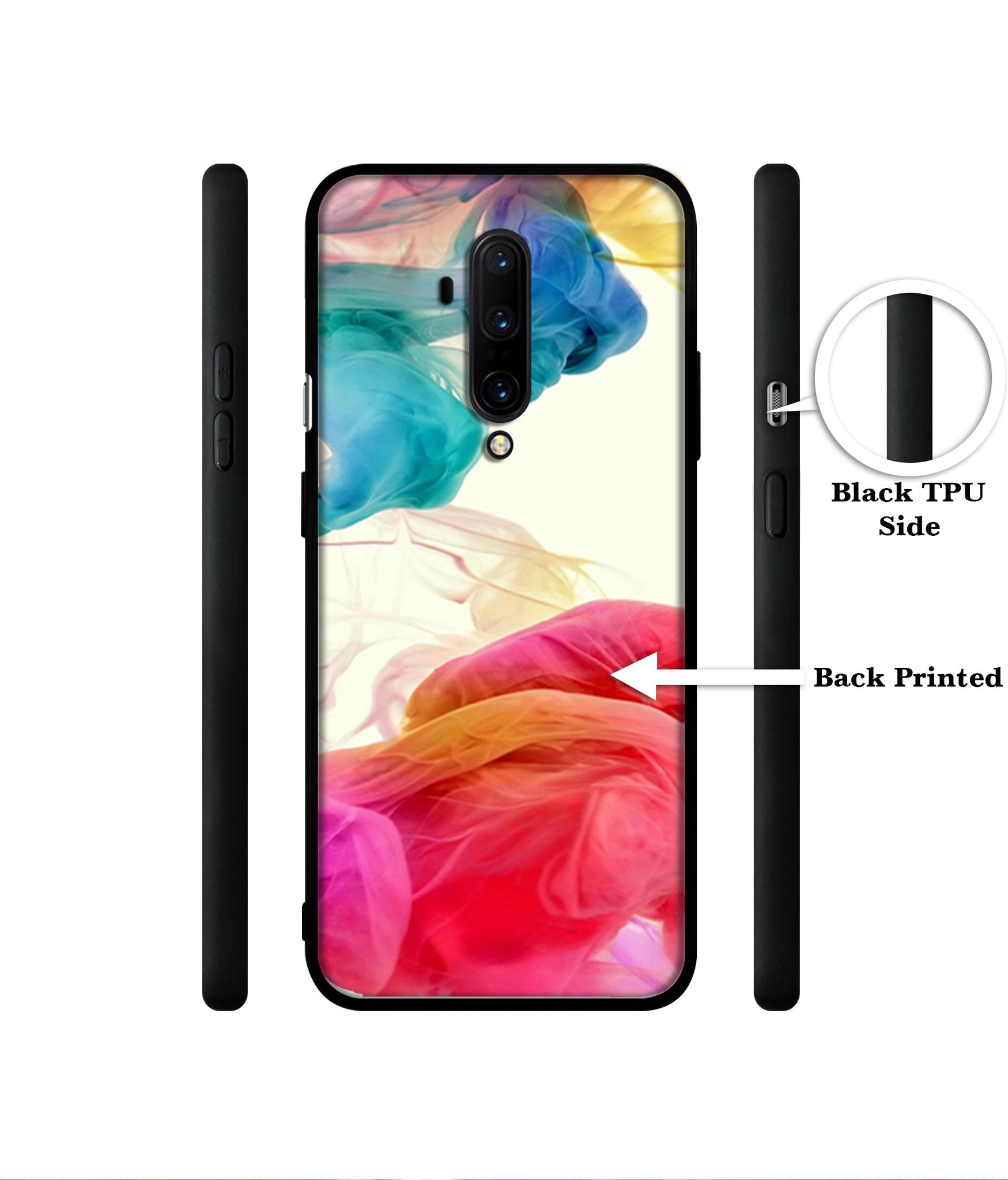 Colored Smoke Designer 2D Printed Back Case Cover for OnePlus 7T Pro 4G