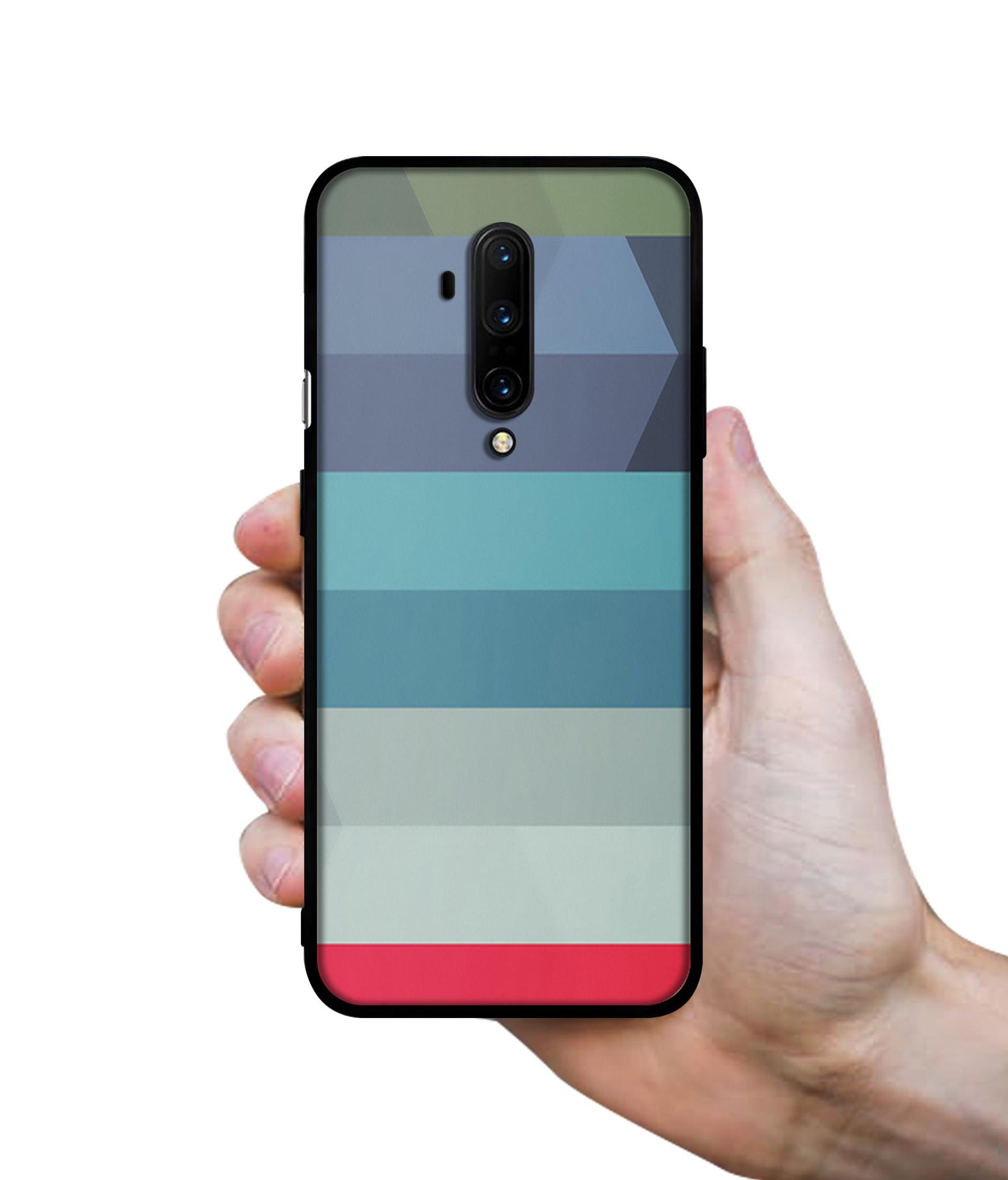 Colorful Lines Designer 2D Printed Back Case Cover for OnePlus 7T Pro 4G