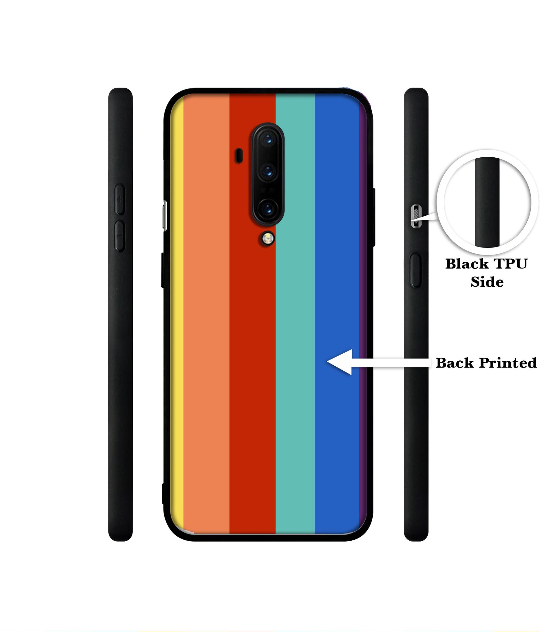 Rainbow Colors Designer 2D Printed Back Case Cover for OnePlus 7T Pro 4G