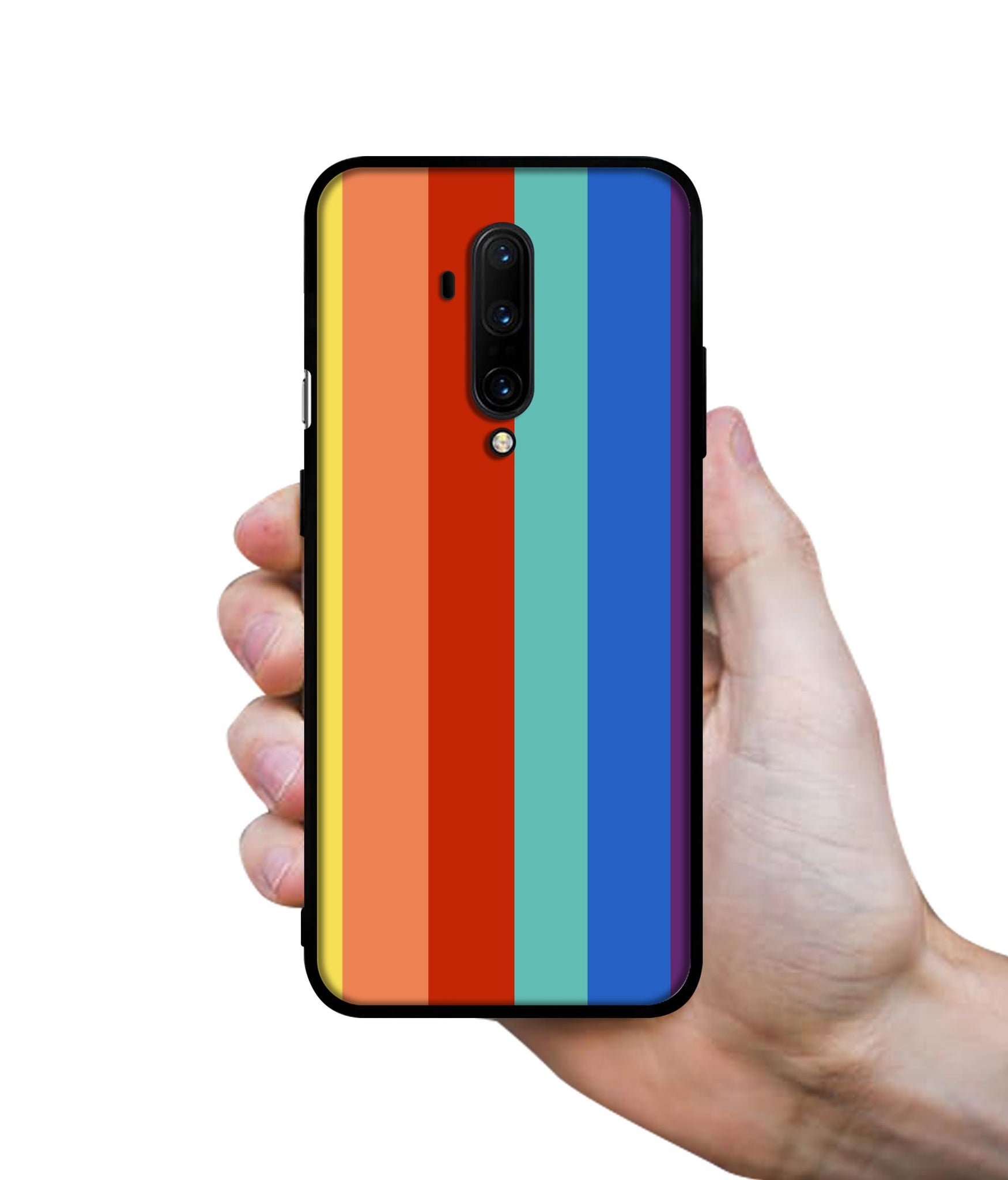 Rainbow Colors Designer 2D Printed Back Case Cover for OnePlus 7T Pro 4G