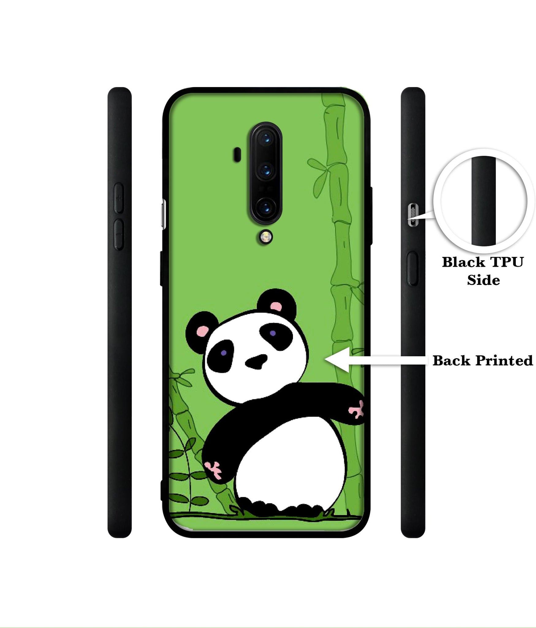 Panda with Bamboo Designer 2D Printed Back Case Cover for OnePlus 7T Pro 4G