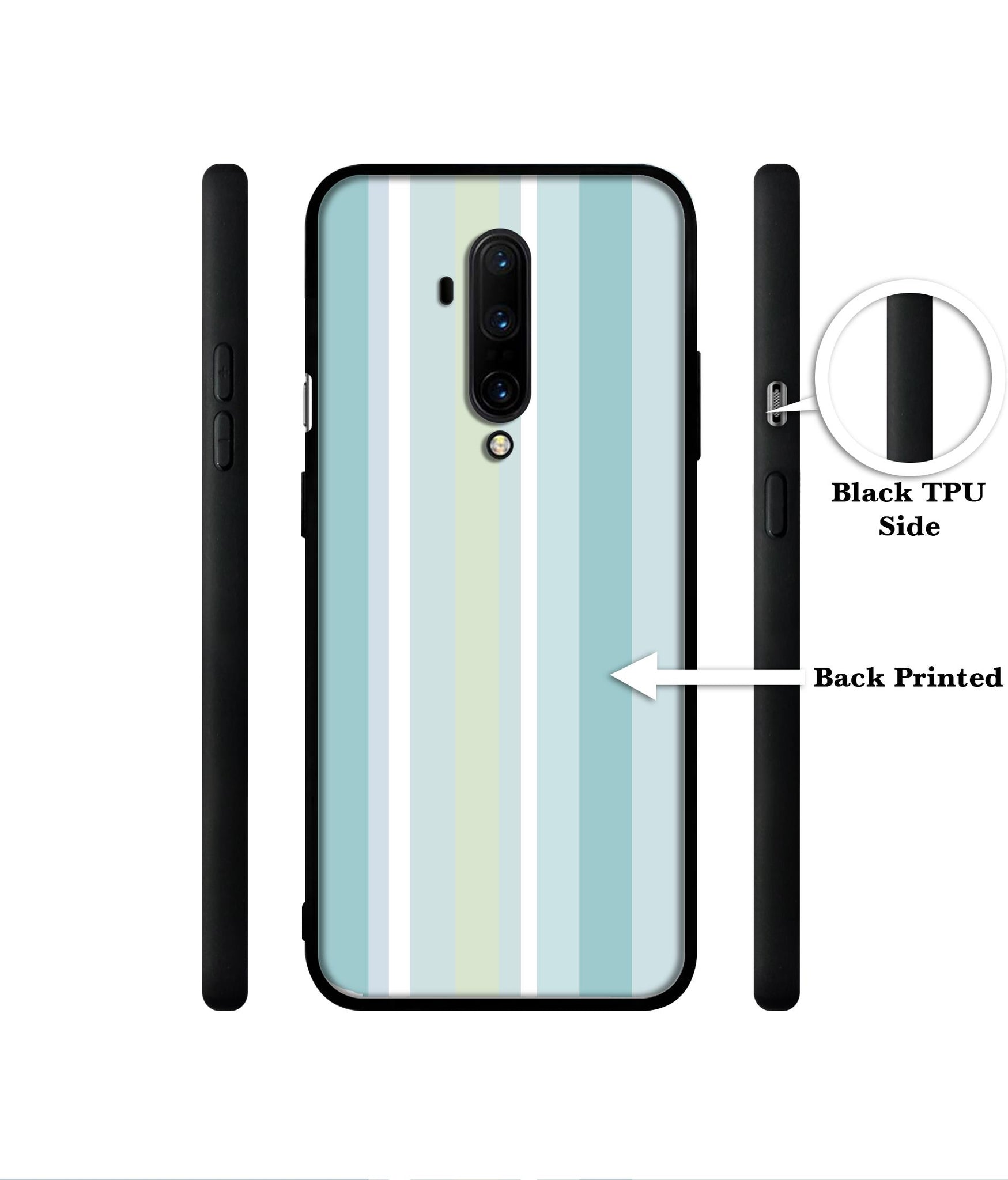 Light Green Stripes Designer 2D Printed Back Case Cover for OnePlus 7T Pro 4G