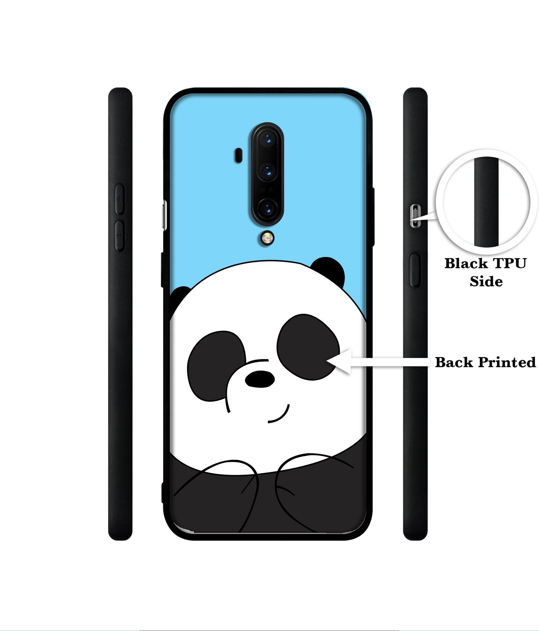 Cute Panda Designer 2D Printed Back Case Cover for OnePlus 7T Pro 4G