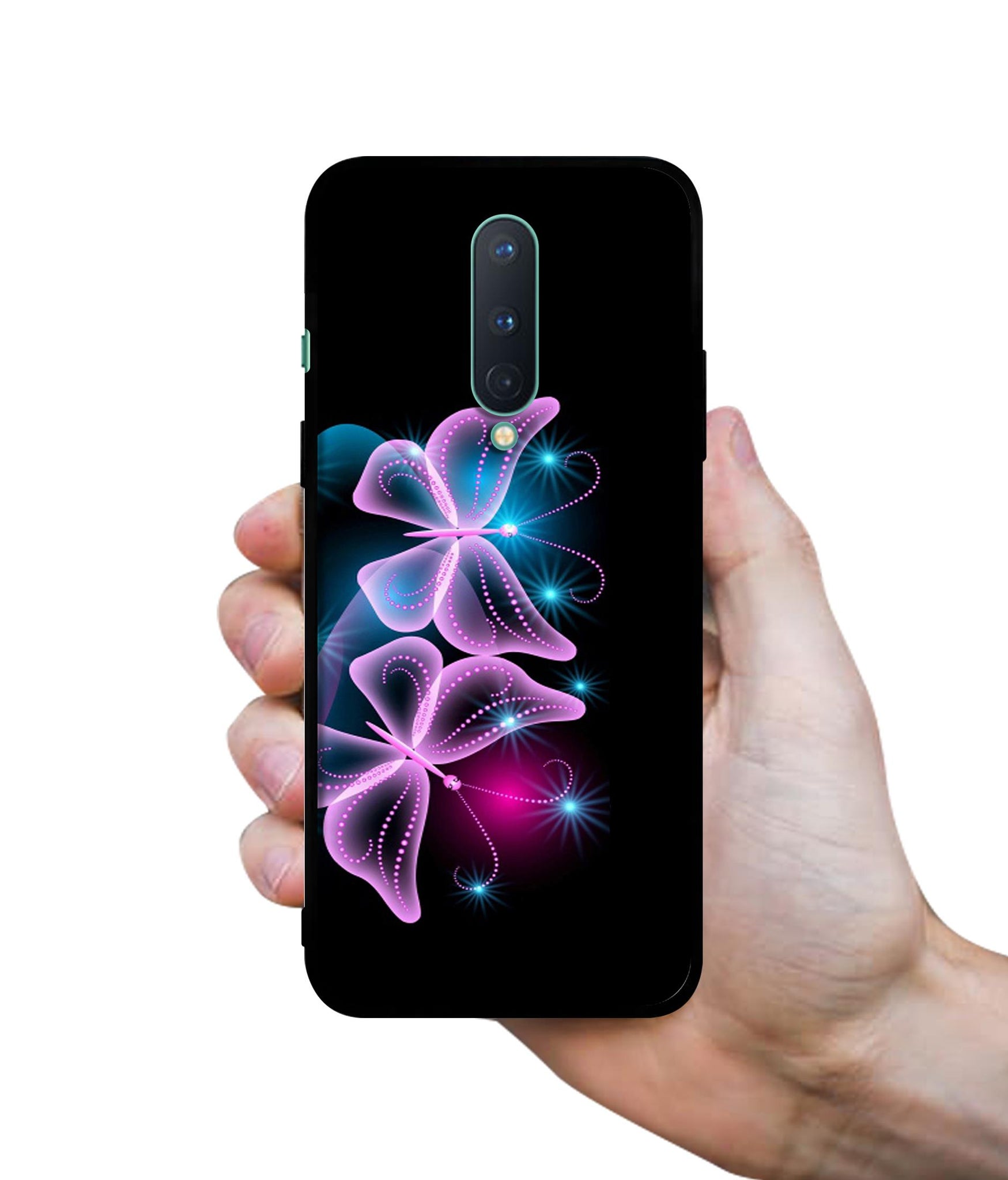 Butterflies Neon Light Designer 2D Printed Back Case Cover for OnePlus 8 5G