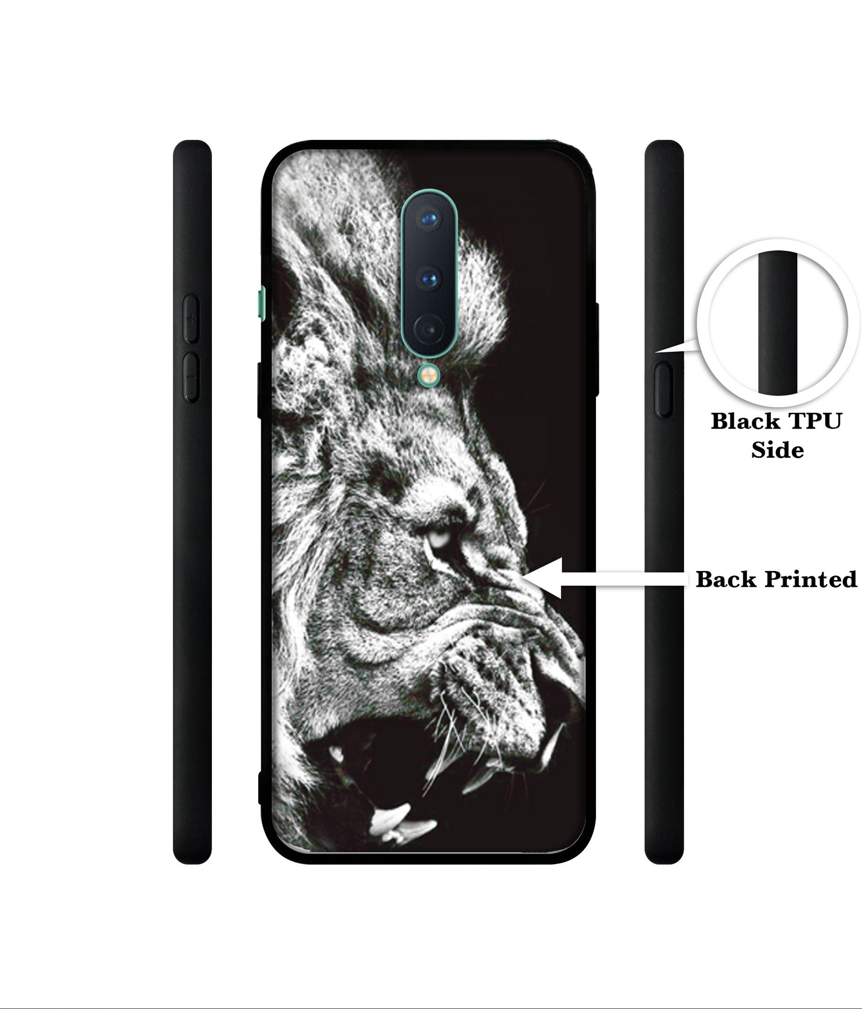 Angry Lion Designer 2D Printed Back Case Cover for OnePlus 8 5G