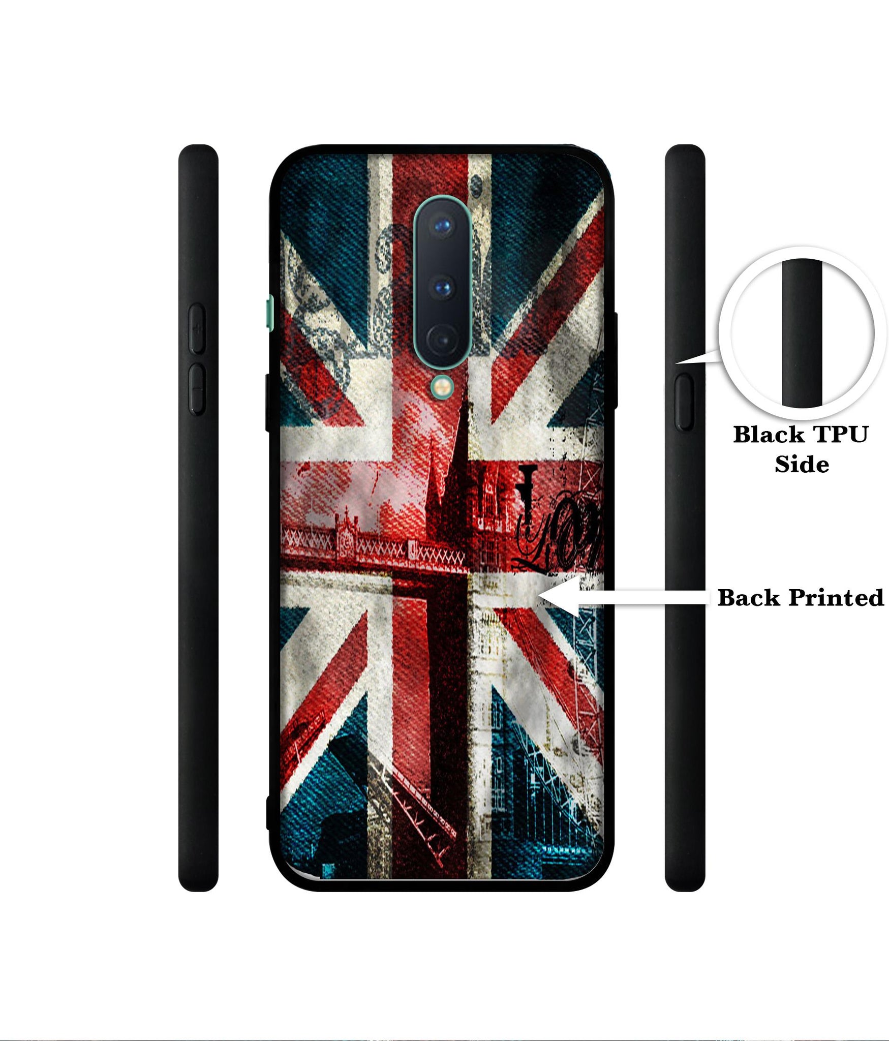 London Flag wallpaper Designer 2D Printed Back Case Cover for OnePlus 8 5G