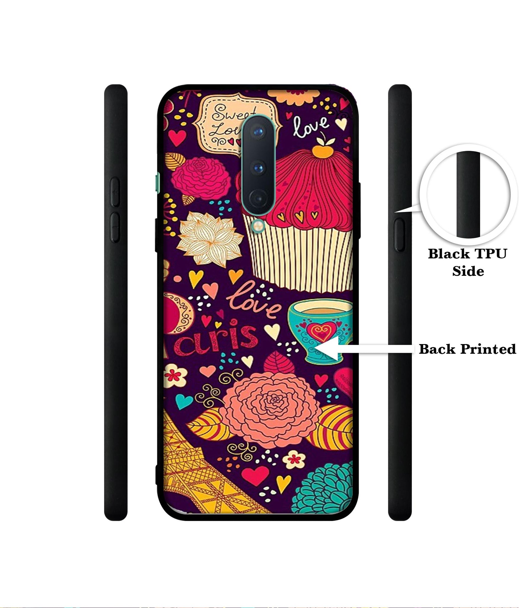 Paris Flower Love Designer 2D Printed Back Case Cover for OnePlus 8 5G