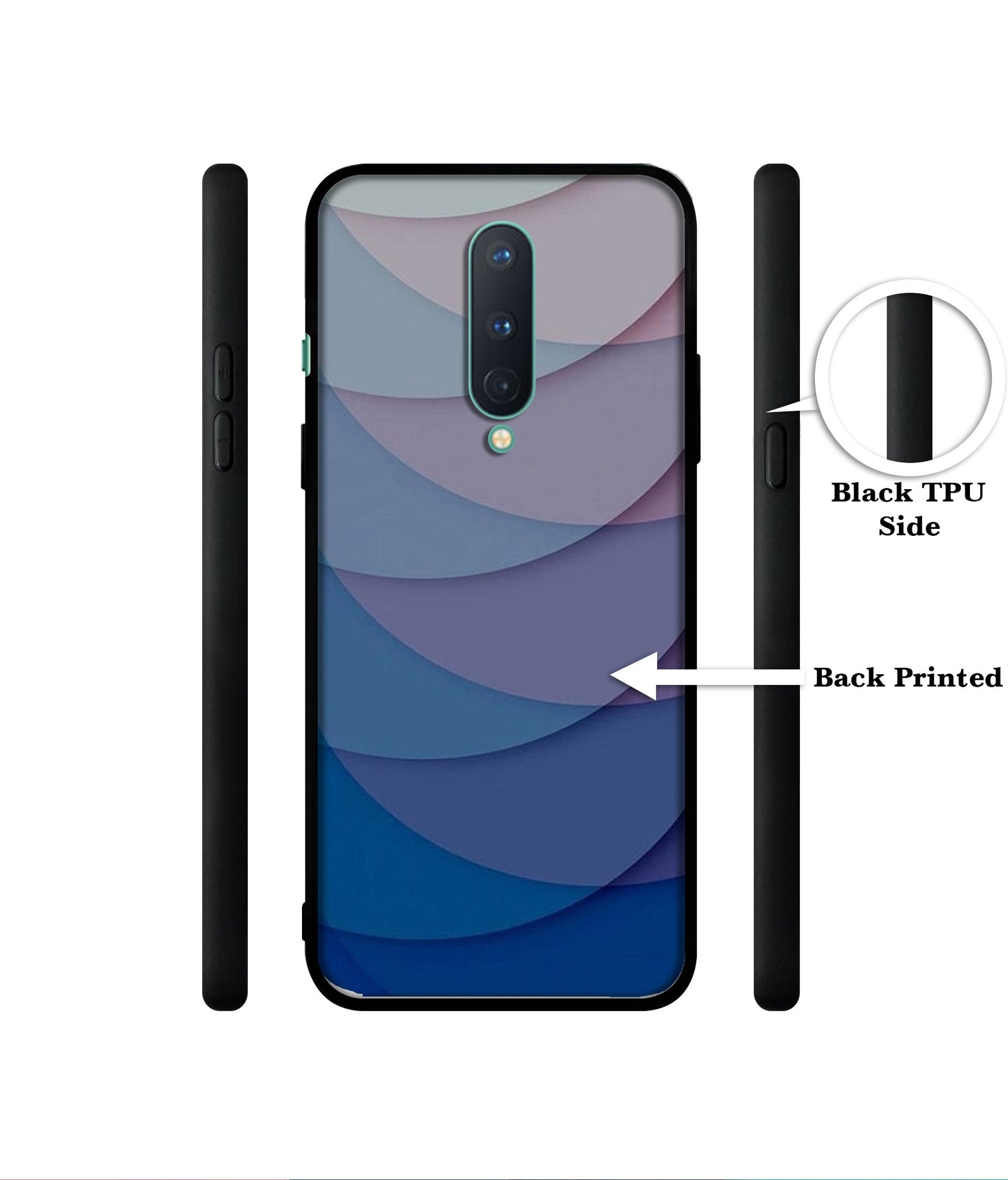 Waves Pattern Print Designer 2D Printed Back Case Cover for OnePlus 8 5G