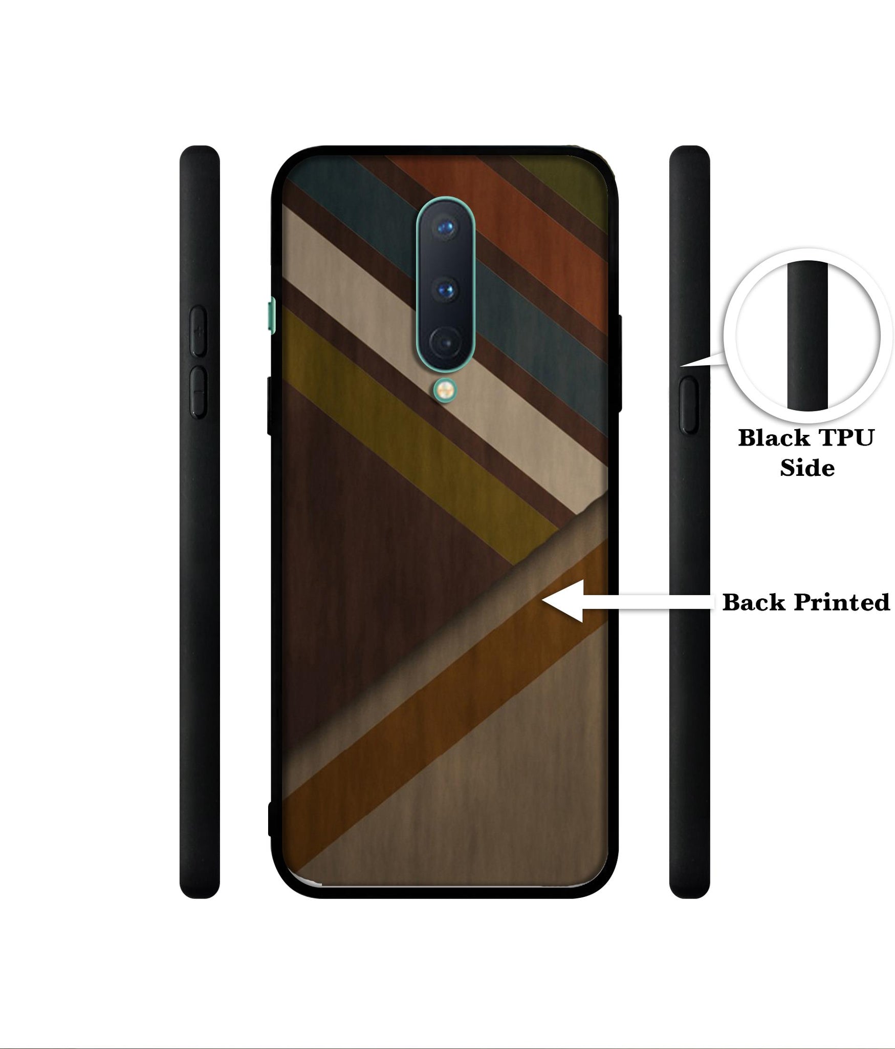 Colorful Wooden Pattern Designer 2D Printed Back Case Cover for OnePlus 8 5G