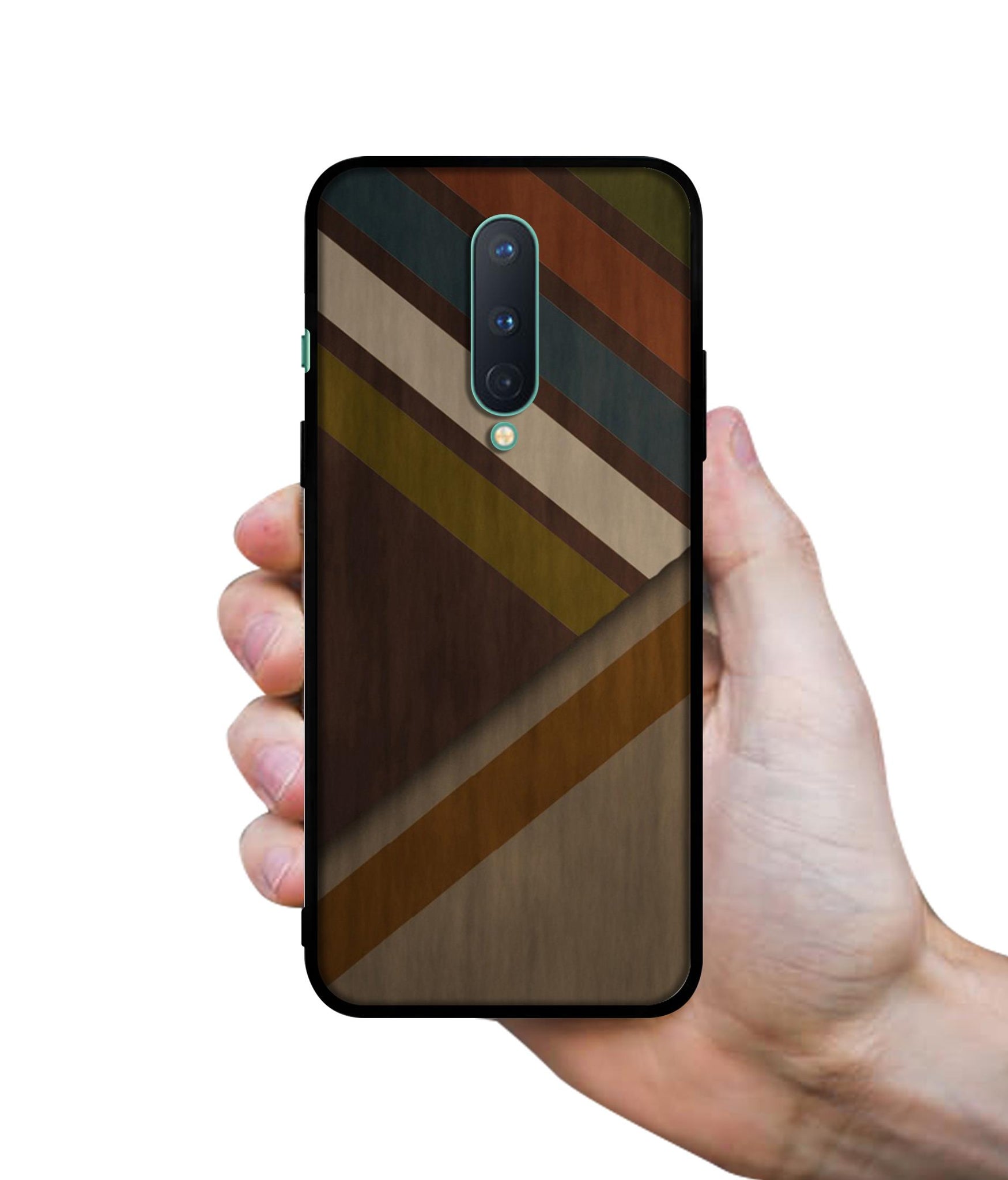 Colorful Wooden Pattern Designer 2D Printed Back Case Cover for OnePlus 8 5G