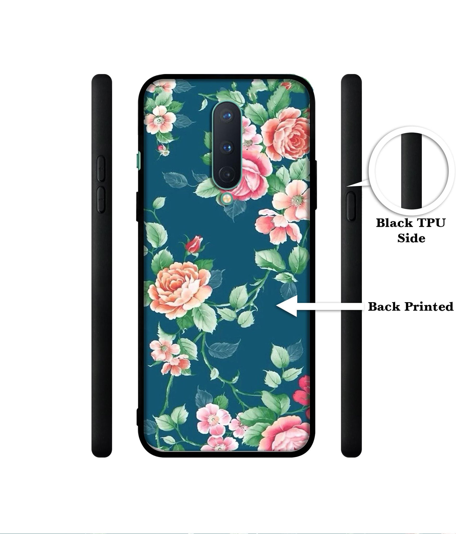 Vintage Floral Designer 2D Printed Back Case Cover for OnePlus 8 5G