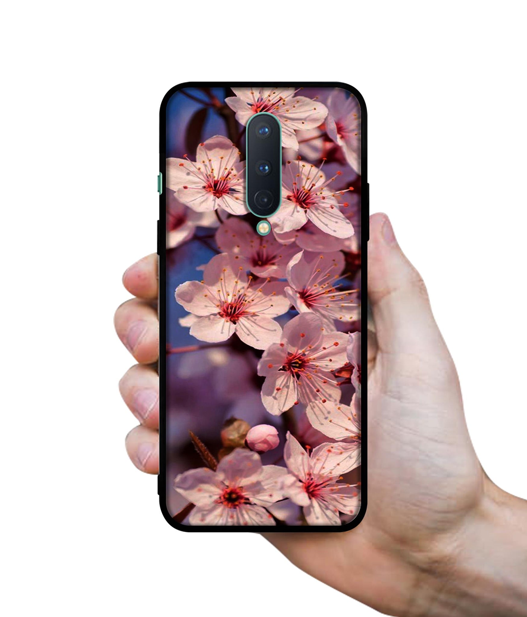Pink Flowers Pattern Designer 2D Printed Back Case Cover for OnePlus 8 5G
