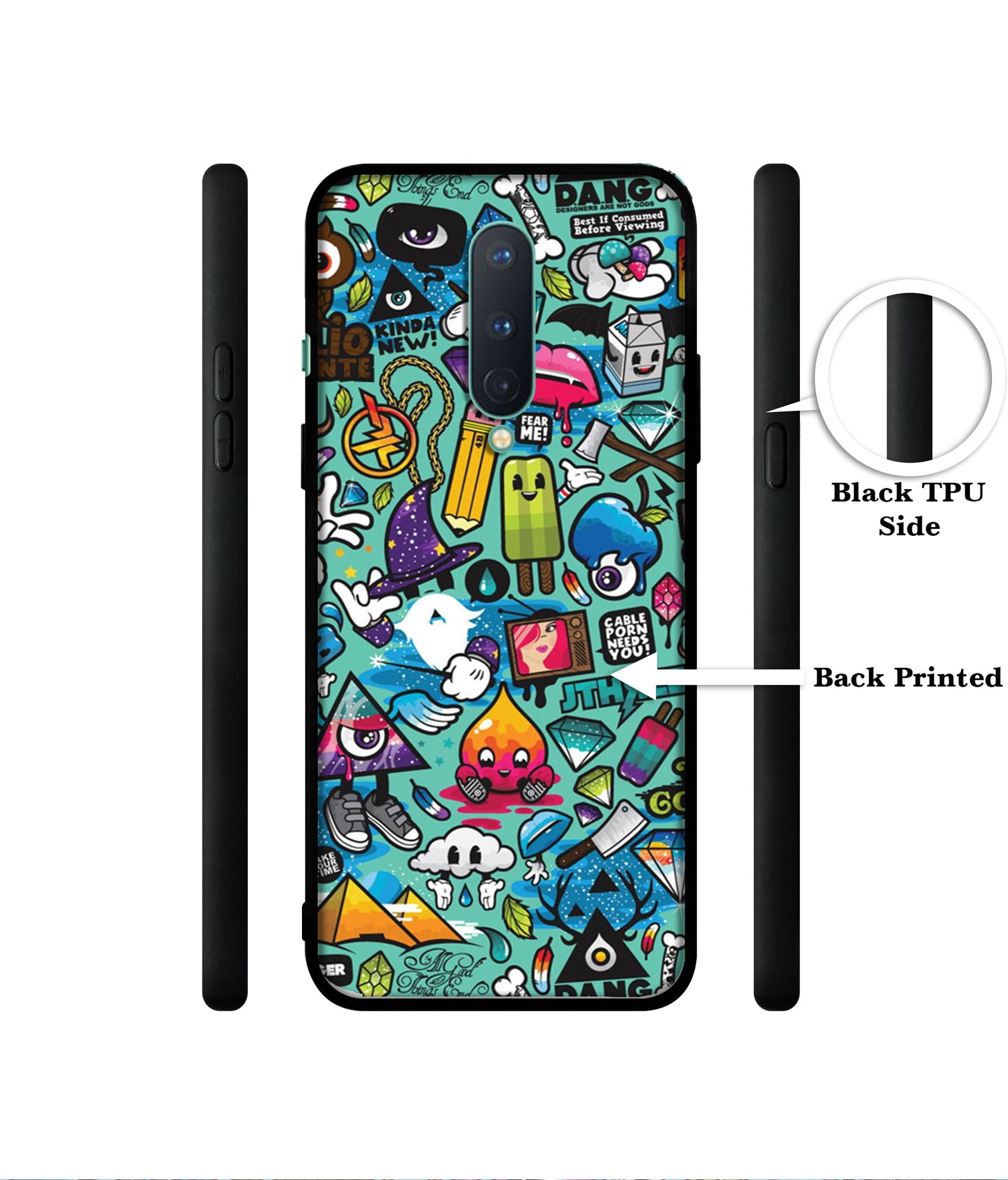 Crazy Designer 2D Printed Back Case Cover for OnePlus 8 5G
