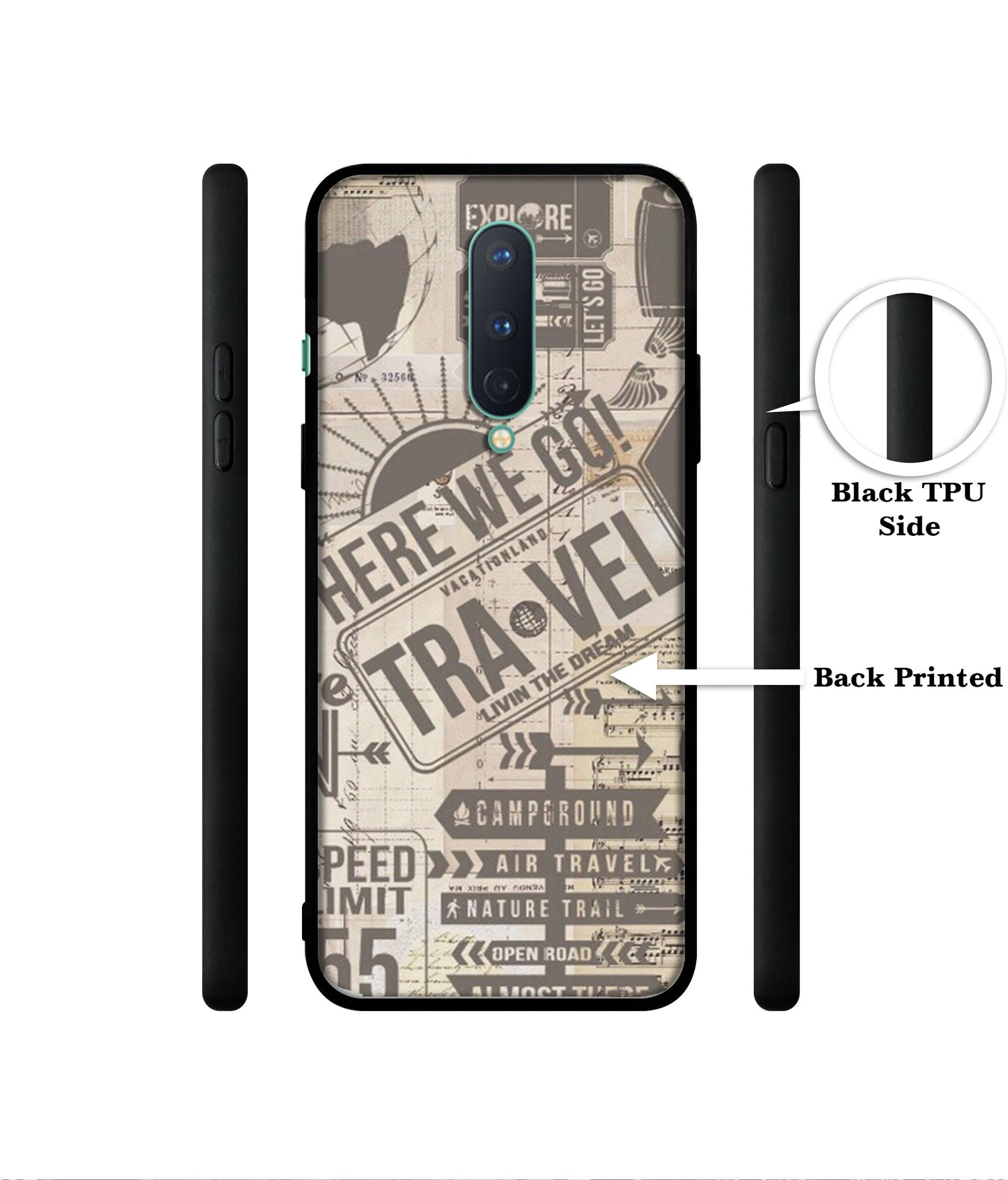 Travel Designer 2D Printed Back Case Cover for OnePlus 8 5G