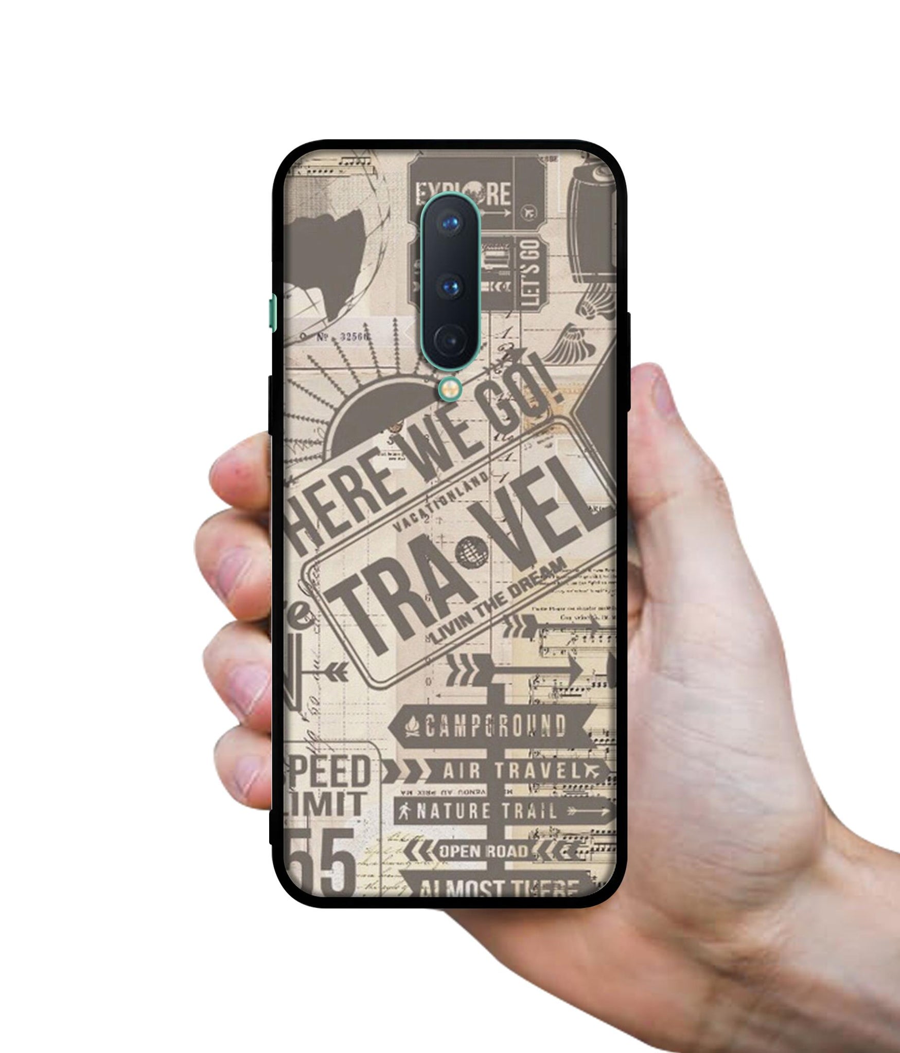 Travel Designer 2D Printed Back Case Cover for OnePlus 8 5G