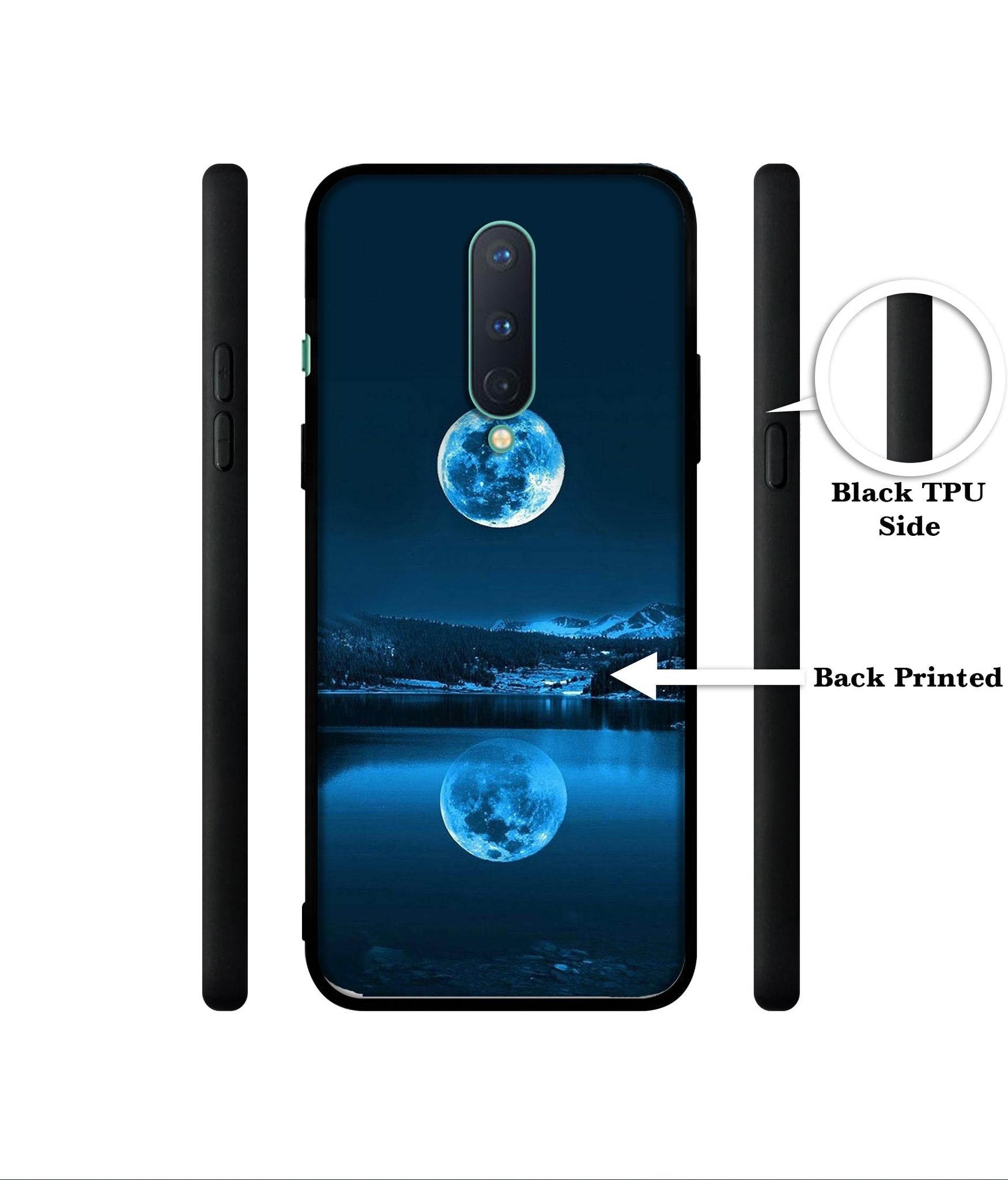 Moon Pattern Print Designer 2D Printed Back Case Cover for OnePlus 8 5G