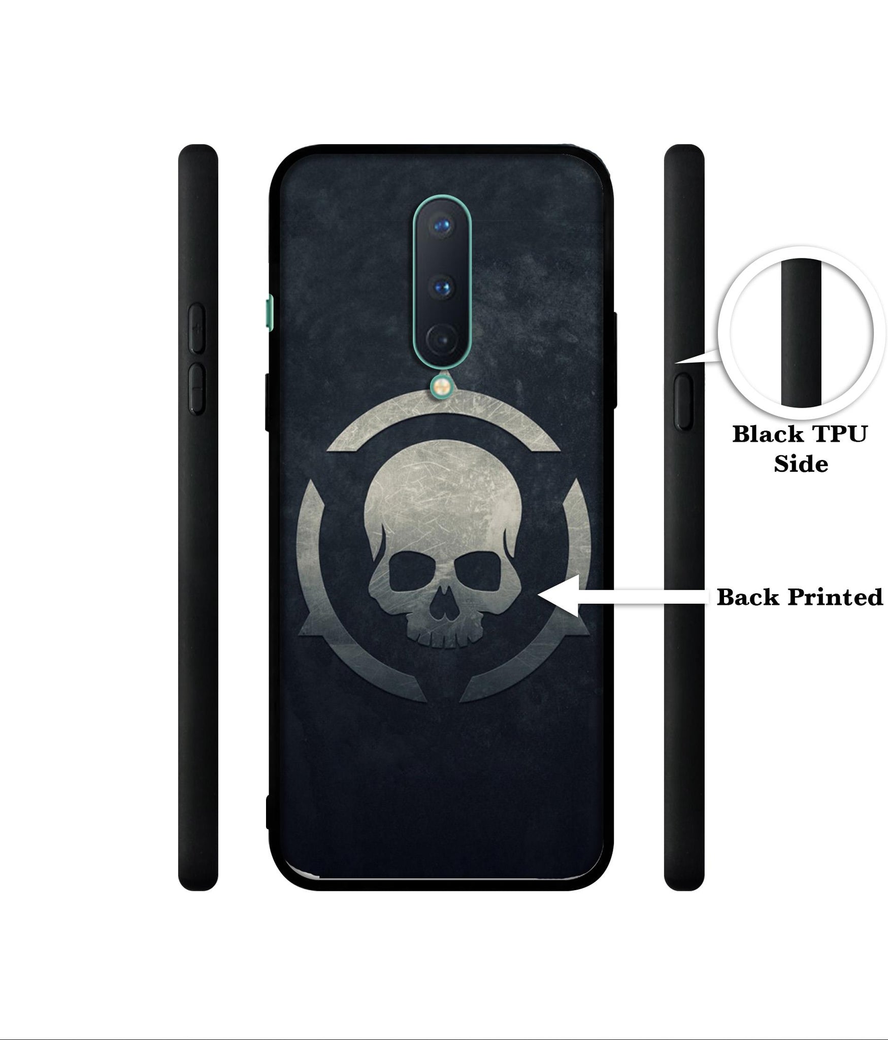 Skull Pattern Print Designer 2D Printed Back Case Cover for OnePlus 8 5G