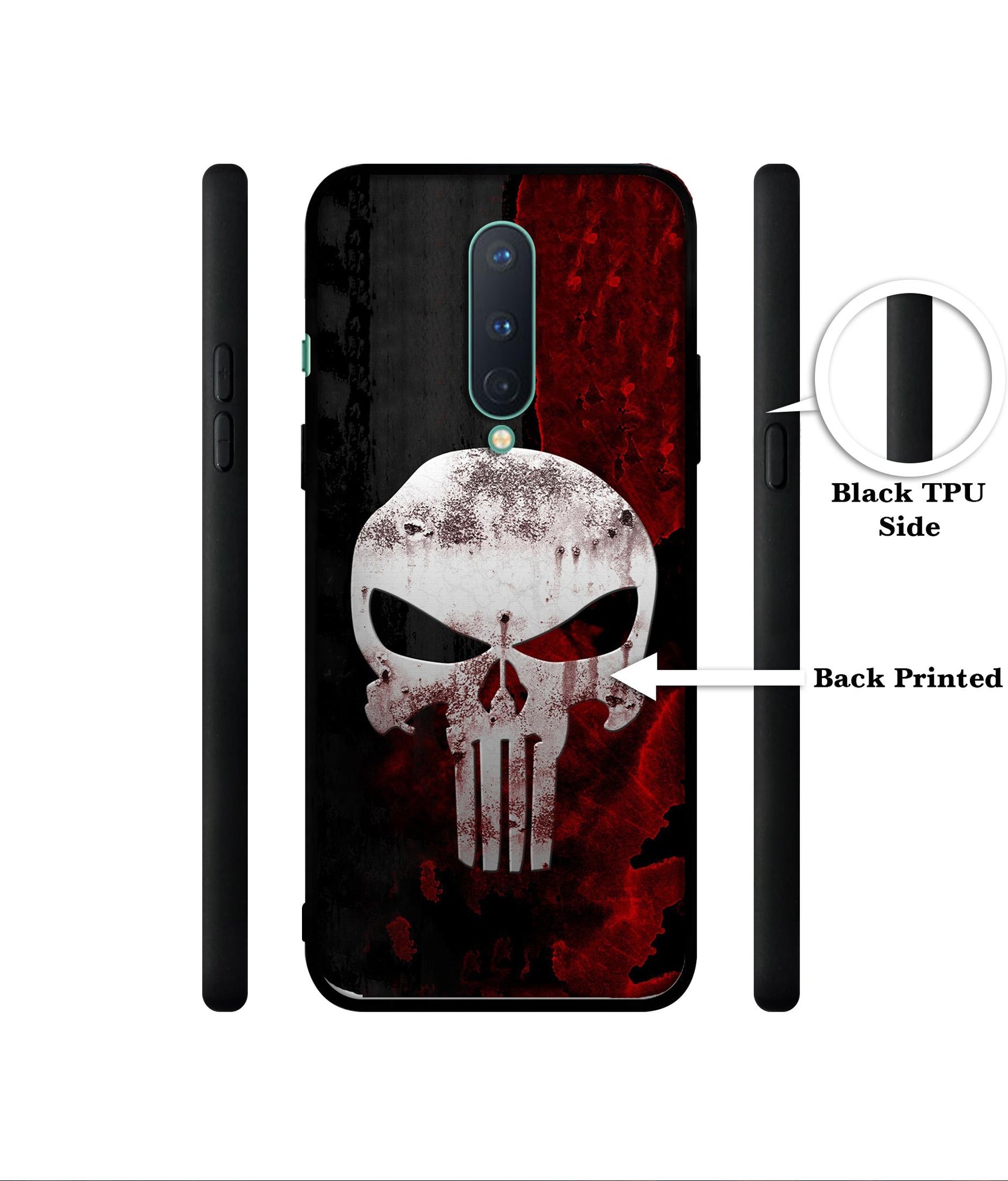 Punisher Skull Designer 2D Printed Back Case Cover for OnePlus 8 5G