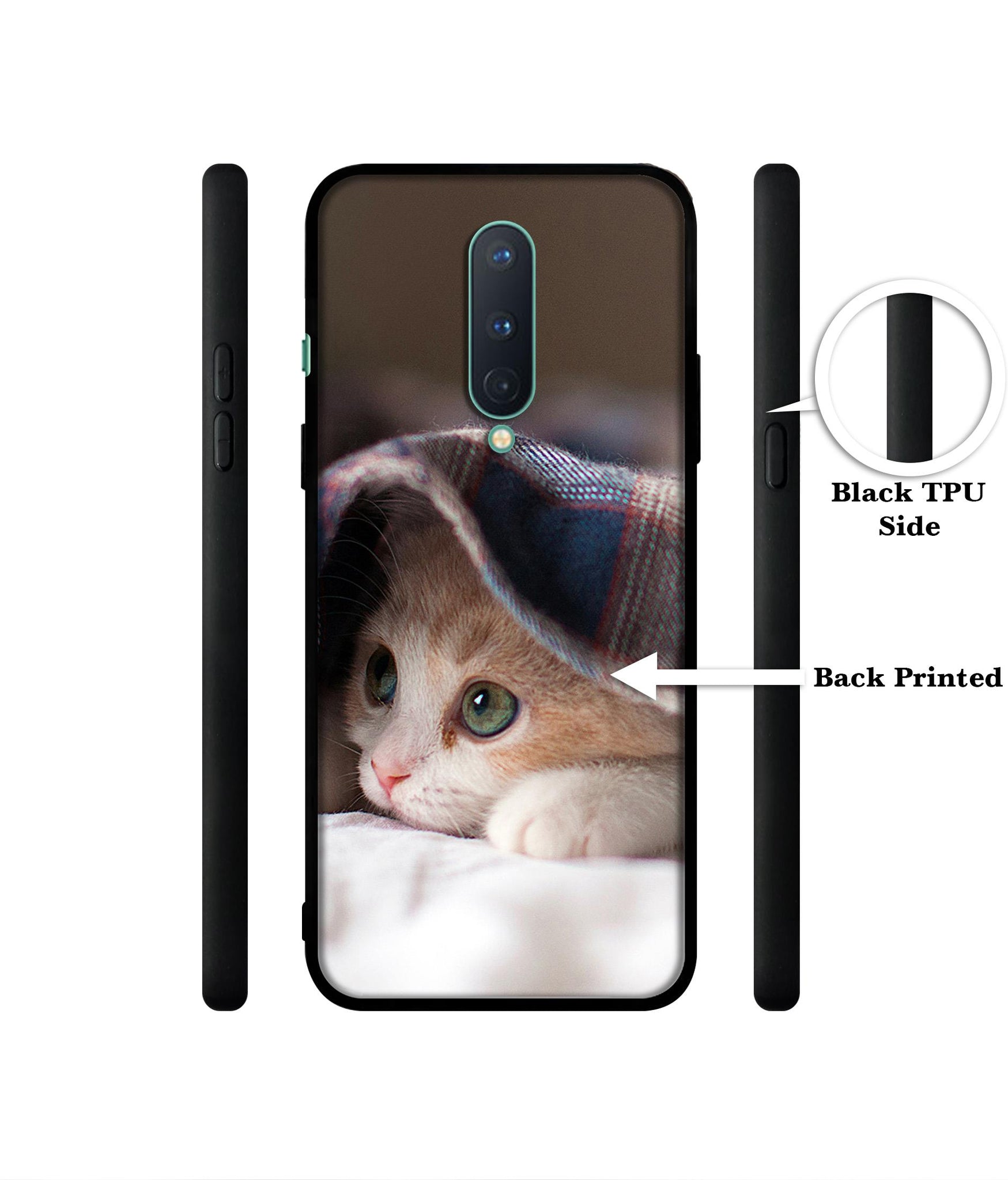 Sleepy Kitten Designer 2D Printed Back Case Cover for OnePlus 8 5G