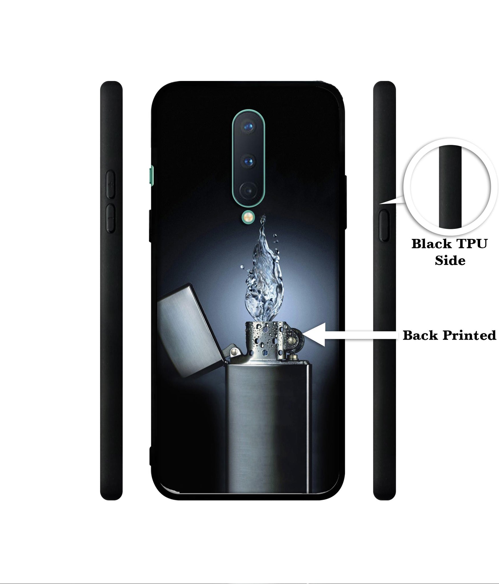 Water Lighter Designer 2D Printed Back Case Cover for OnePlus 8 5G
