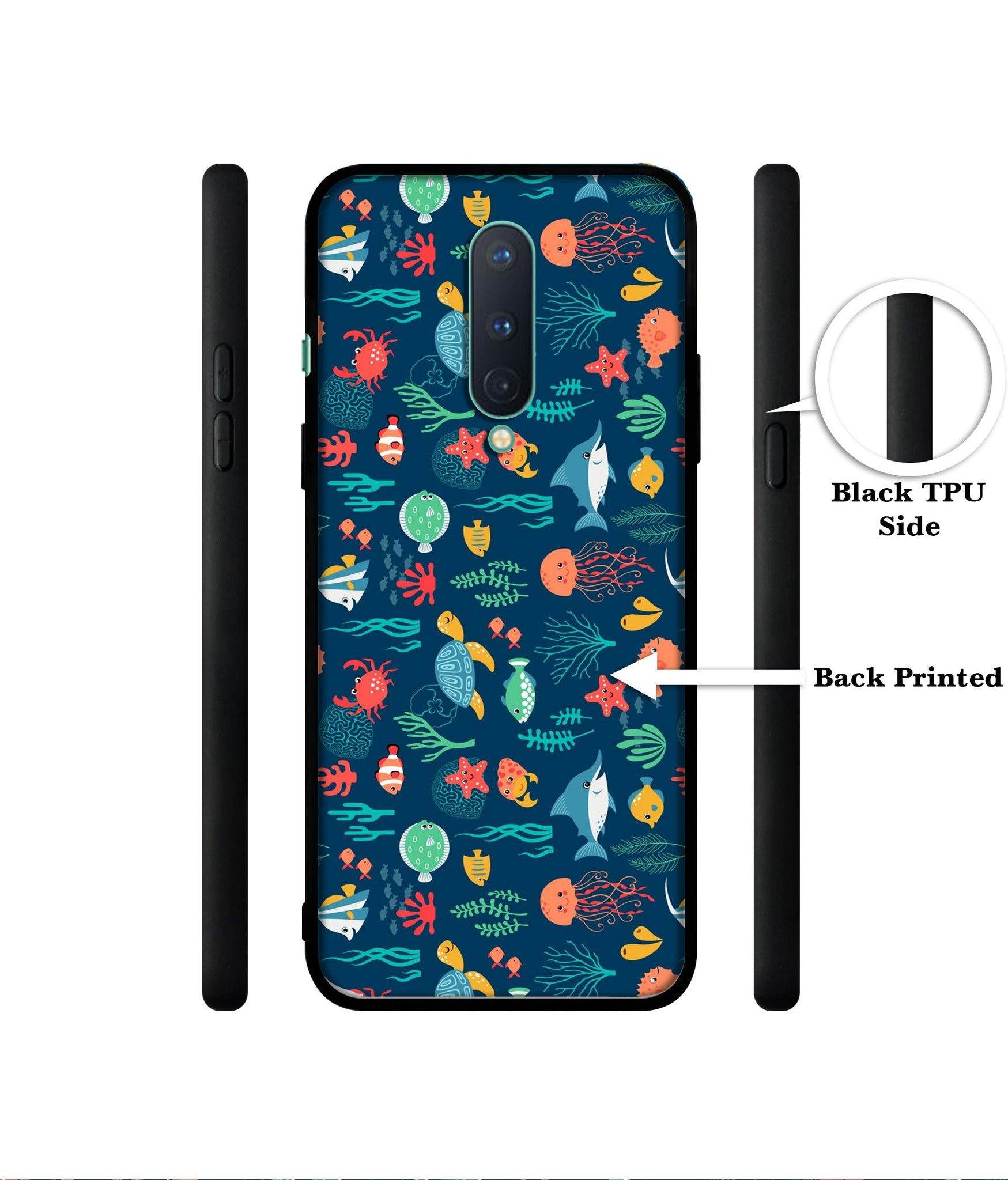 Aquarium Texture Designer 2D Printed Back Case Cover for OnePlus 8 5G