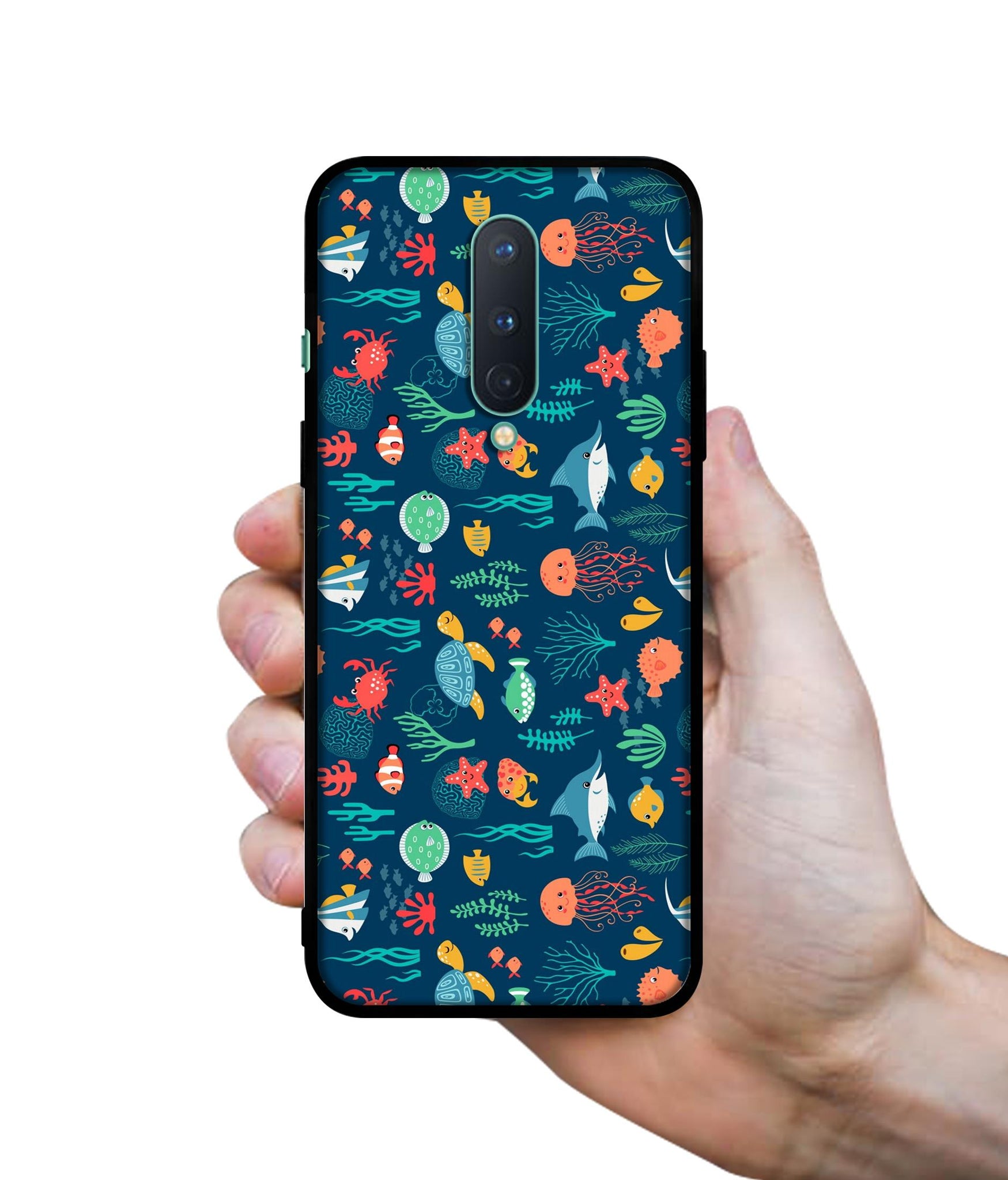 Aquarium Texture Designer 2D Printed Back Case Cover for OnePlus 8 5G