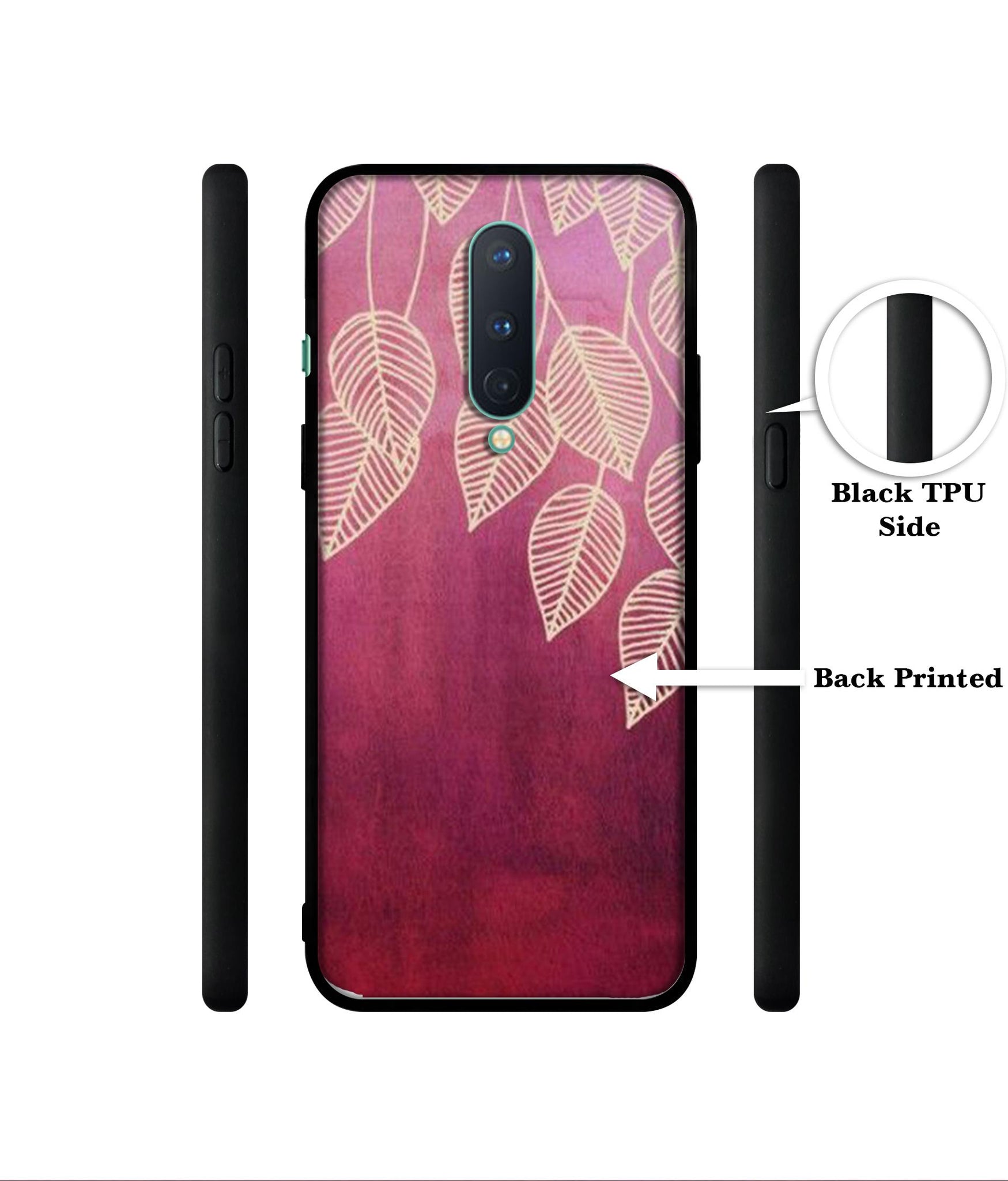 Leaf Pattern Designer 2D Printed Back Case Cover for OnePlus 8 5G