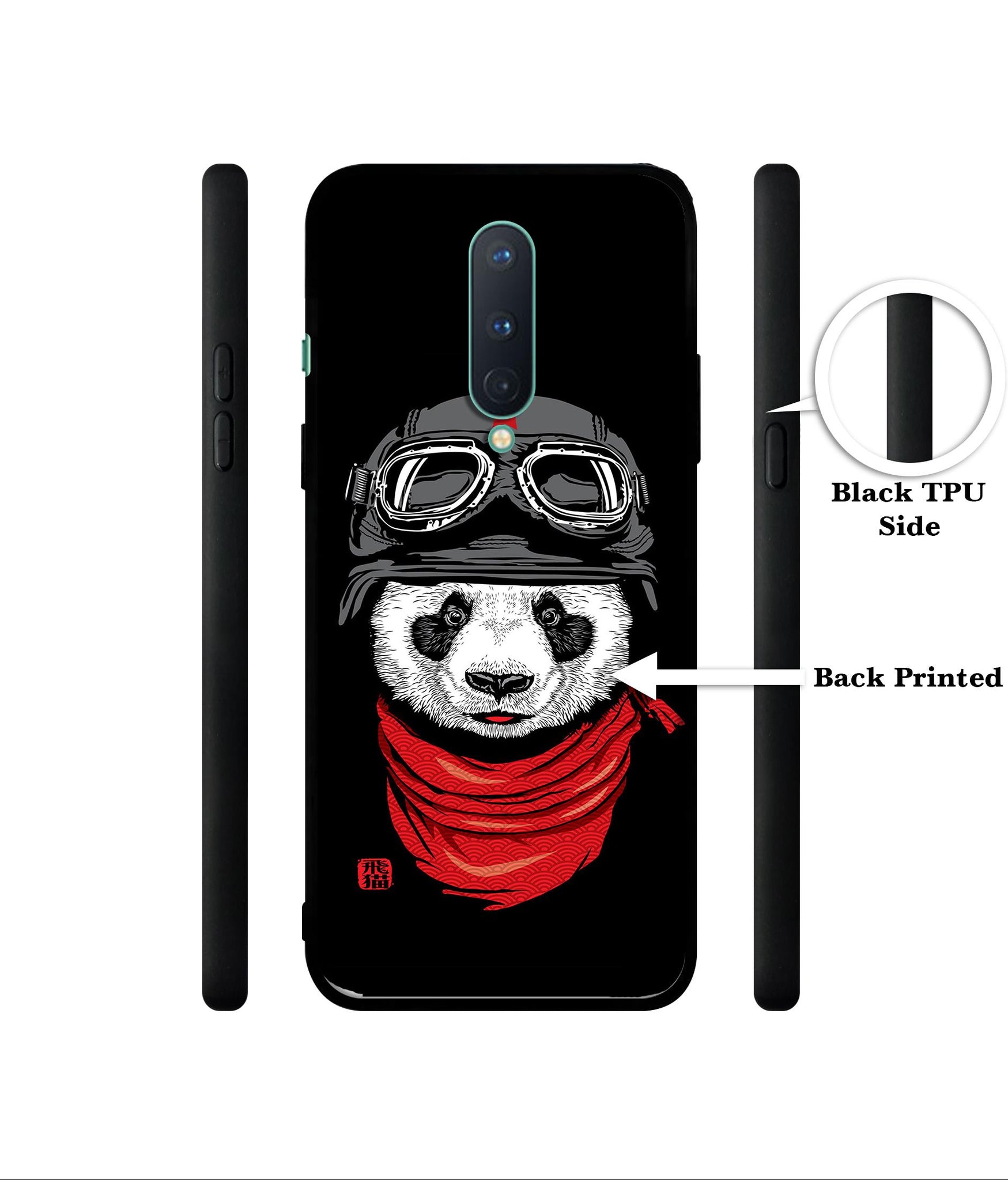 Biker Panda Designer 2D Printed Back Case Cover for OnePlus 8 5G