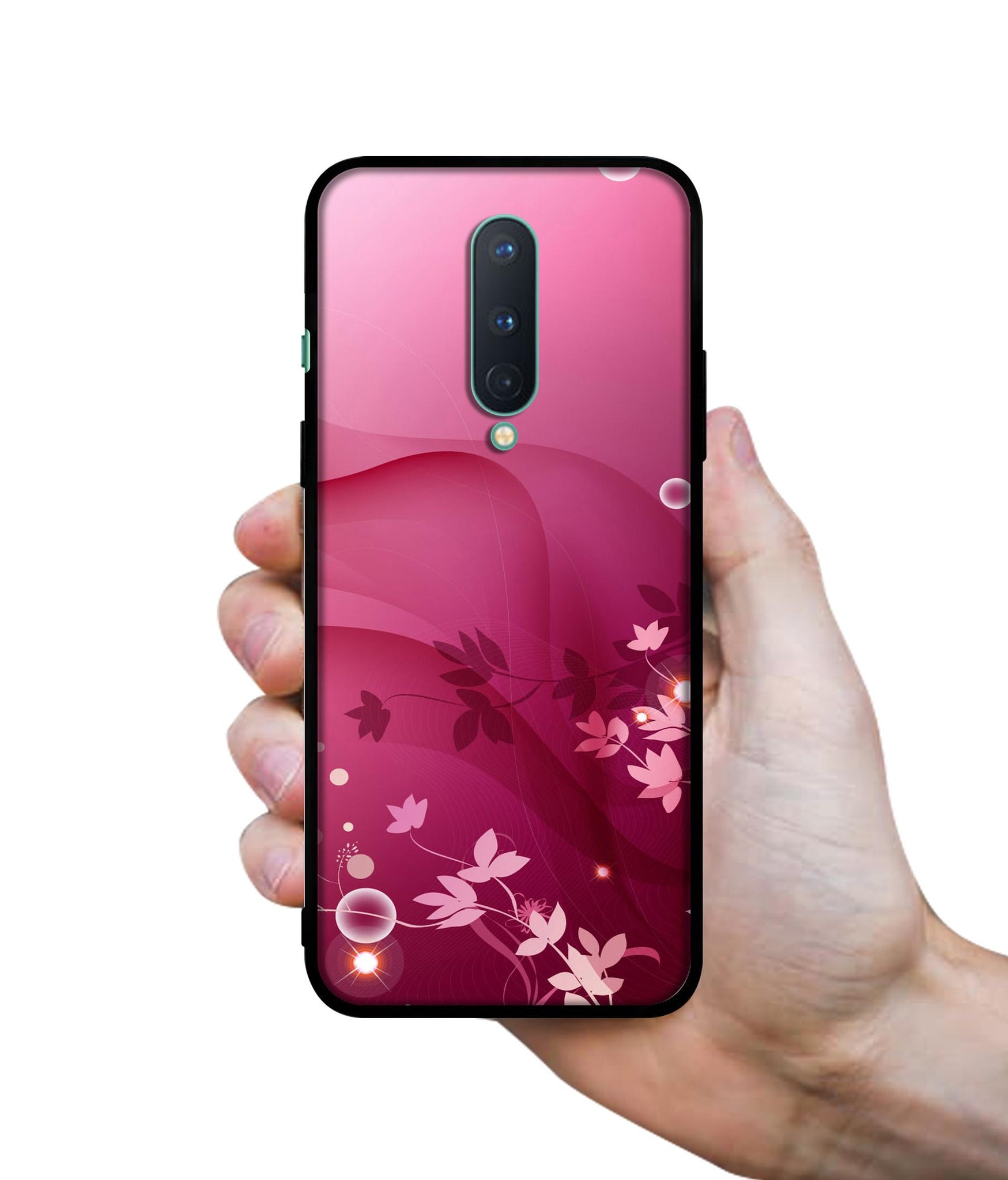 Pink Abstract Designer 2D Printed Back Case Cover for OnePlus 8 5G