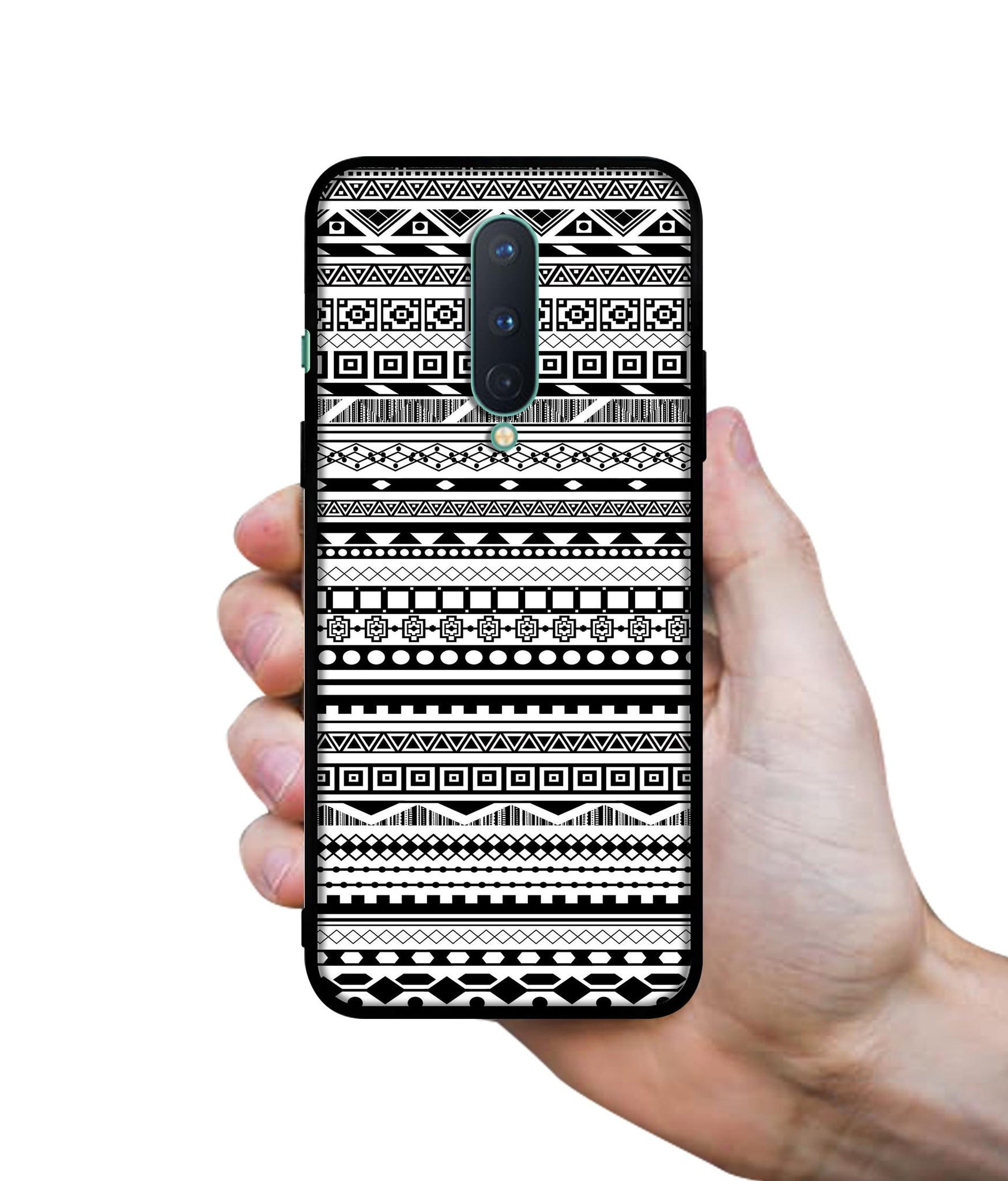 Black & White Patterns Designer 2D Printed Back Case Cover for OnePlus 8 5G