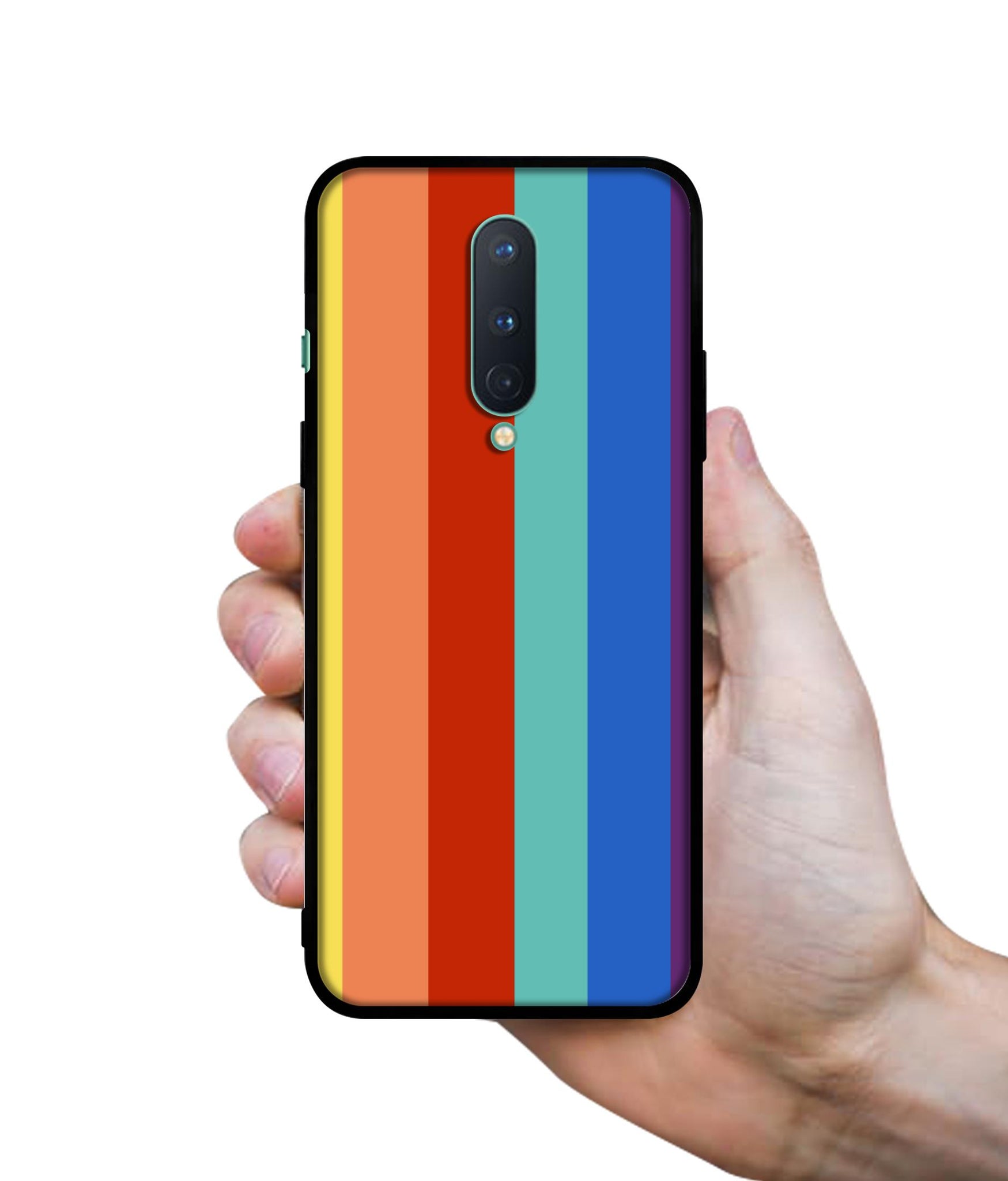 Rainbow Colors Designer 2D Printed Back Case Cover for OnePlus 8 5G