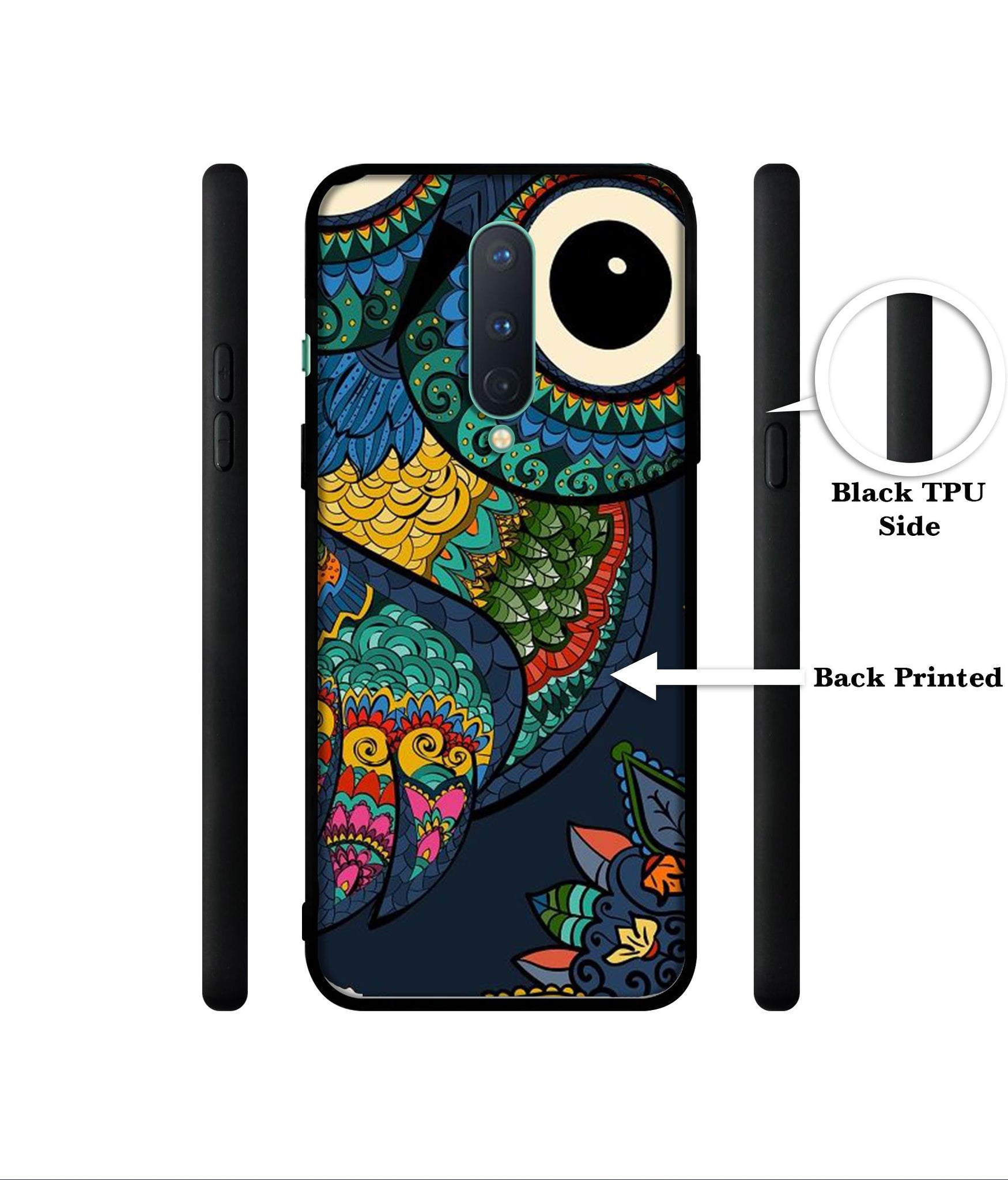 Owl Illustration Designer 2D Printed Back Case Cover for OnePlus 8 5G
