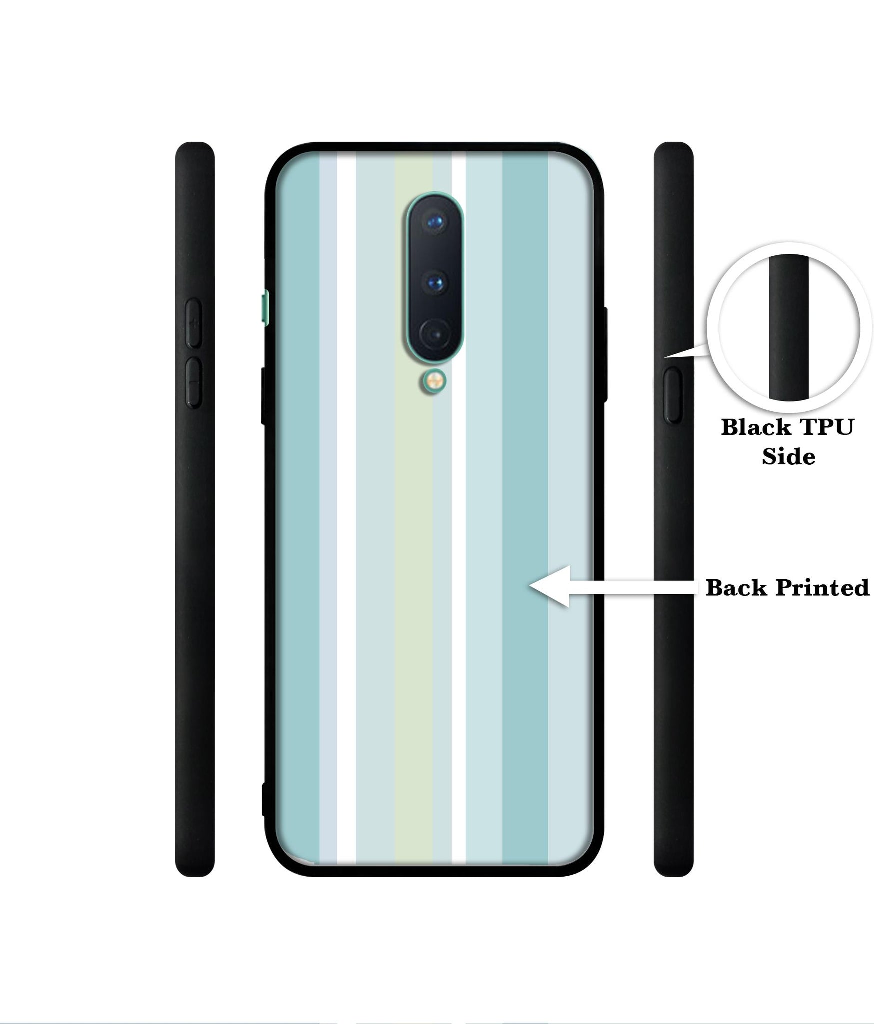 Light Green Stripes Designer 2D Printed Back Case Cover for OnePlus 8 5G