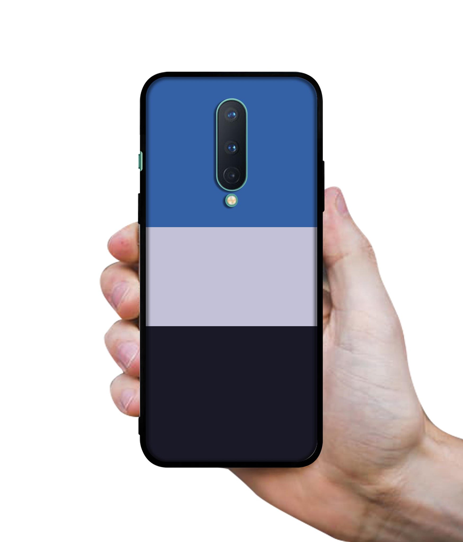 Three Color Stripes Designer 2D Printed Back Case Cover for OnePlus 8 5G