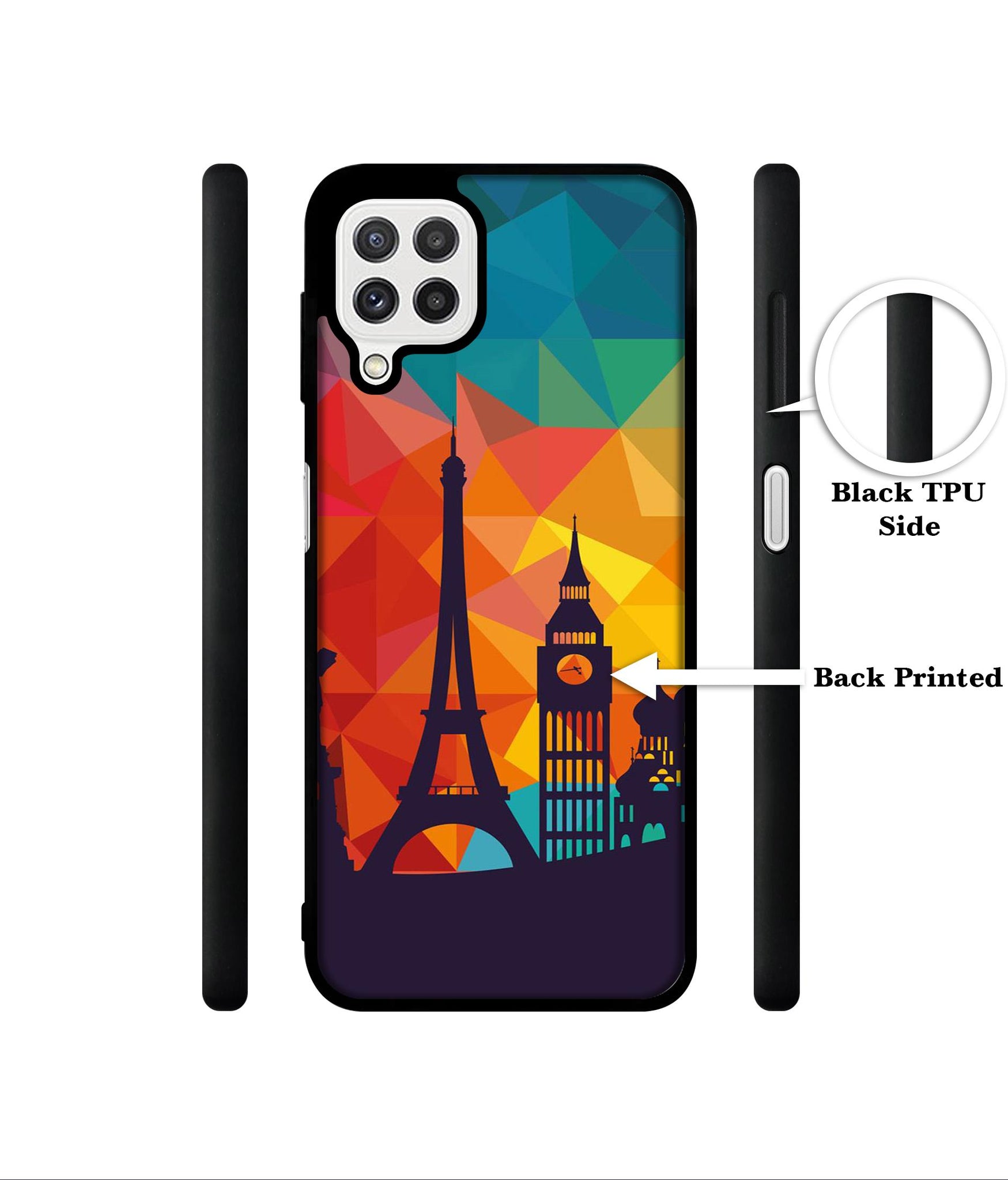 Colored Paris Designer 2D Printed Back Case Cover for Samsung Galaxy A22 4G / M22 4G