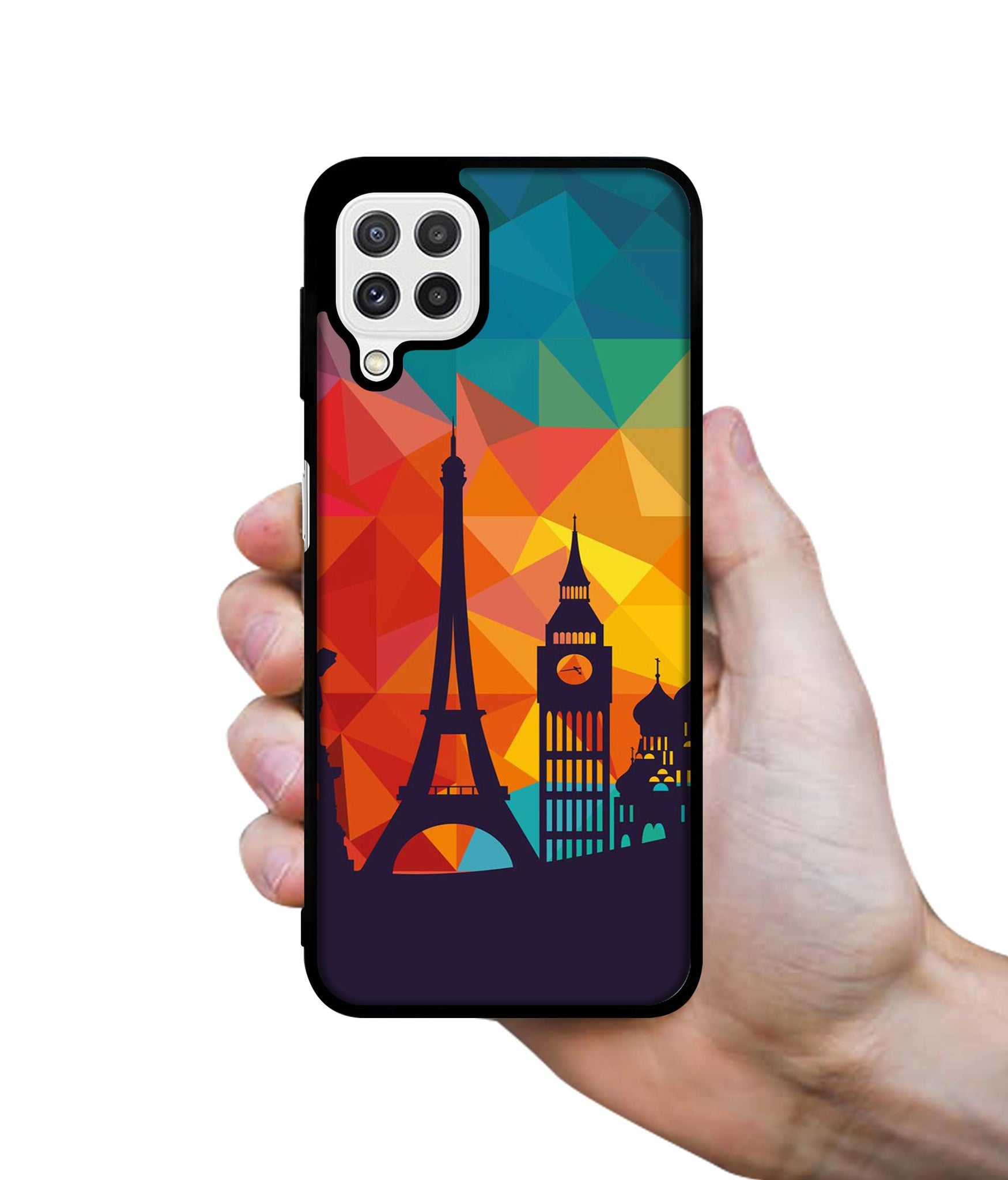 Colored Paris Designer 2D Printed Back Case Cover for Samsung Galaxy A22 4G / M22 4G