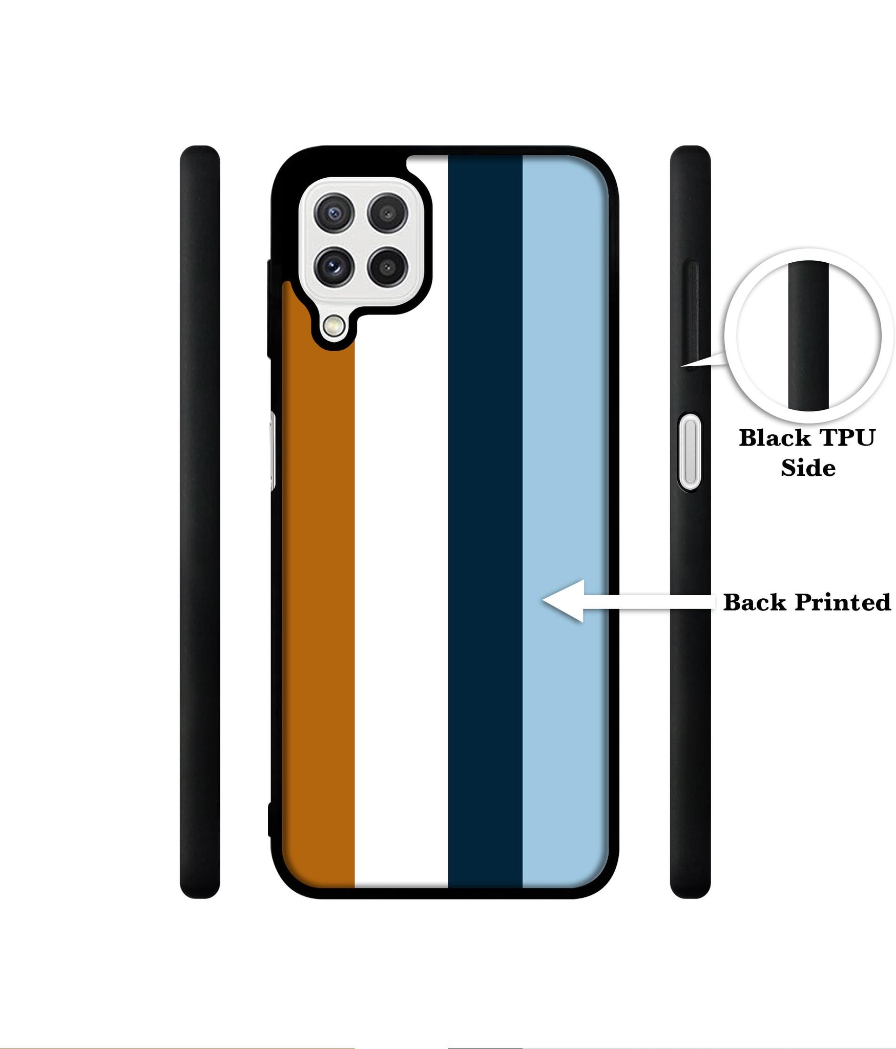 Color Stripes Designer 2D Printed Back Case Cover for Samsung Galaxy A22 4G / M22 4G