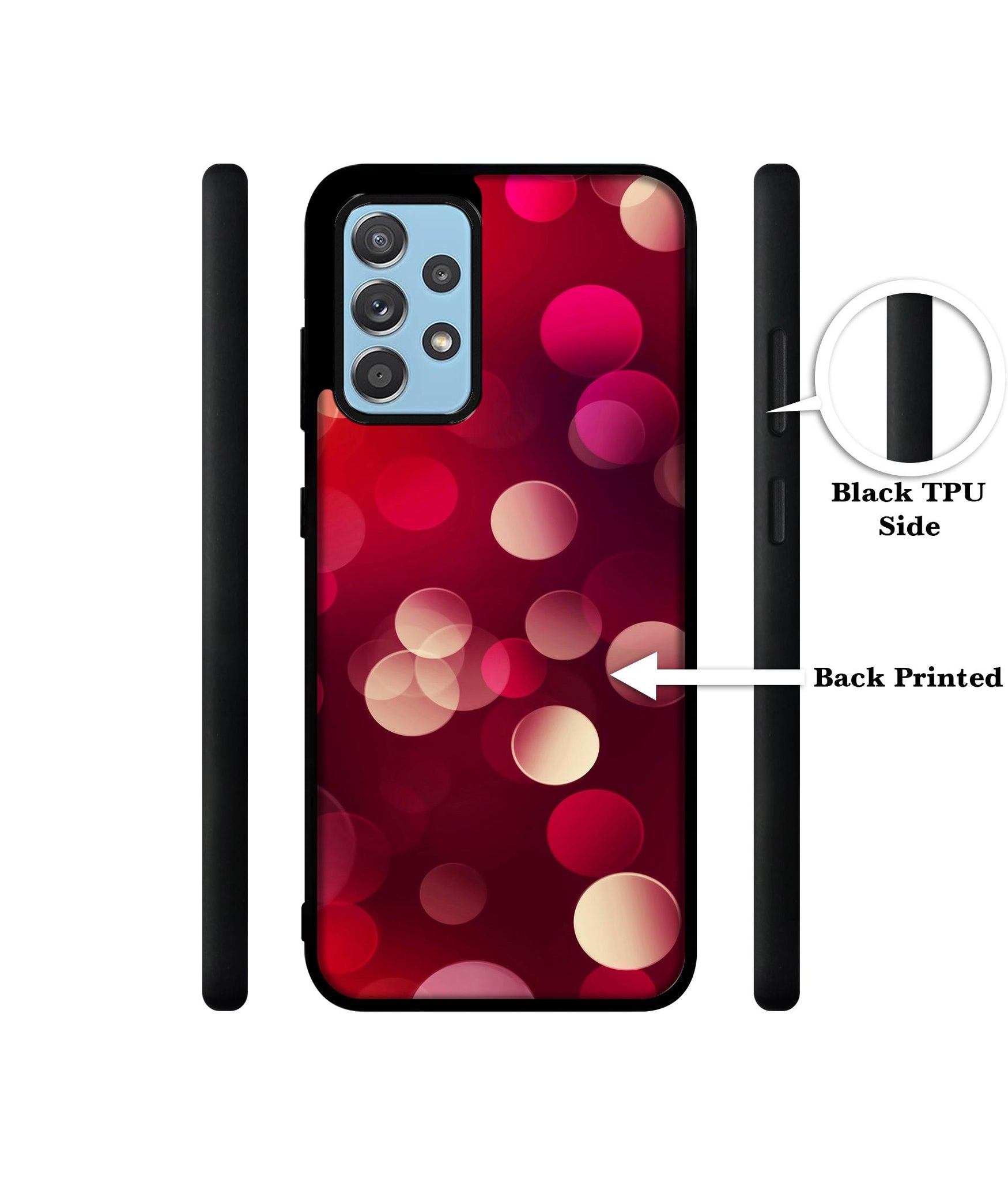 3D Circles Designer 2D Printed Back Case Cover for Samsung Galaxy A52 4G / A52 5G / A52s 5G