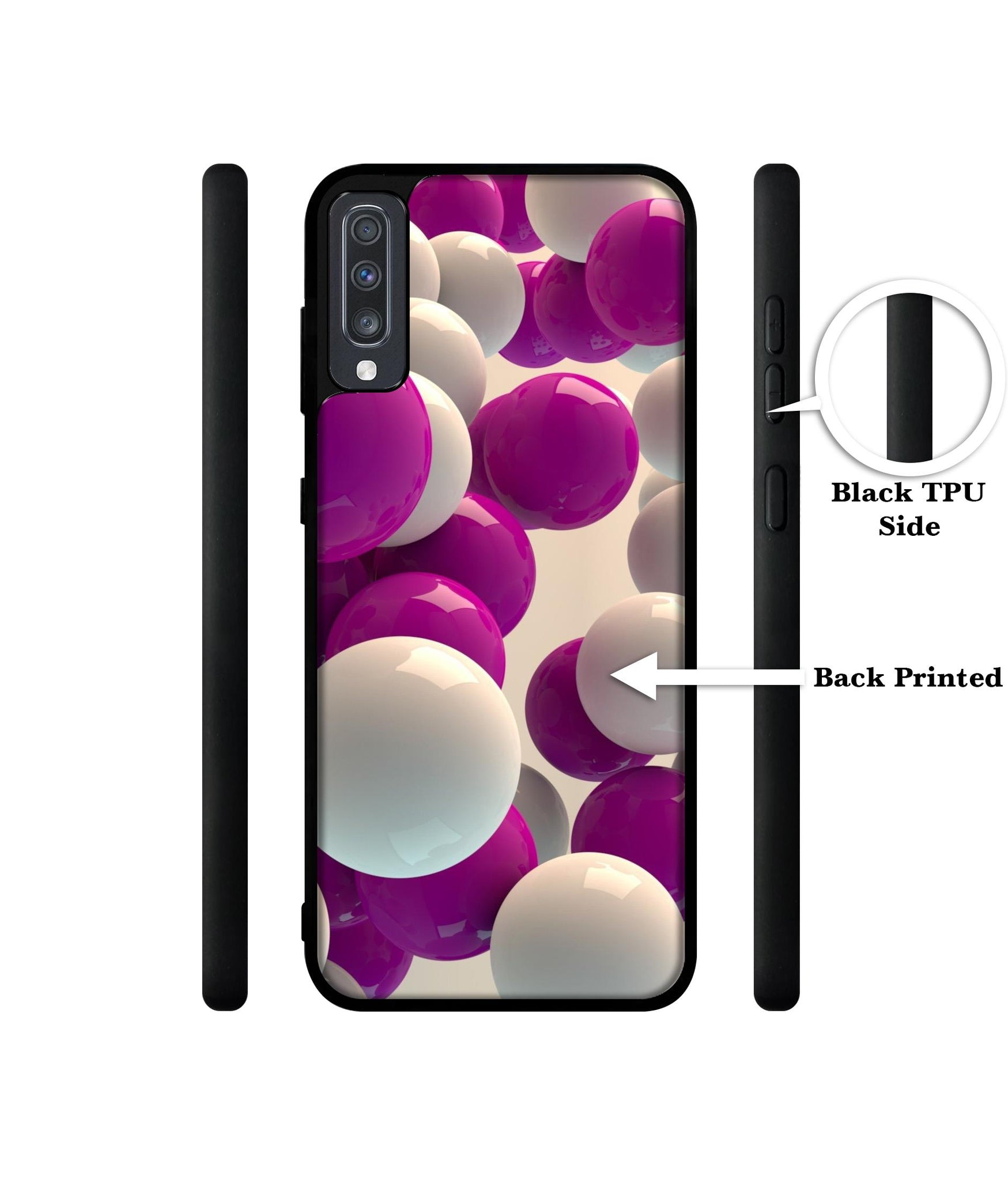 3D Balloons Designer 2D Printed Back Case Cover for Samsung Galaxy A70 4G / A70s 4G